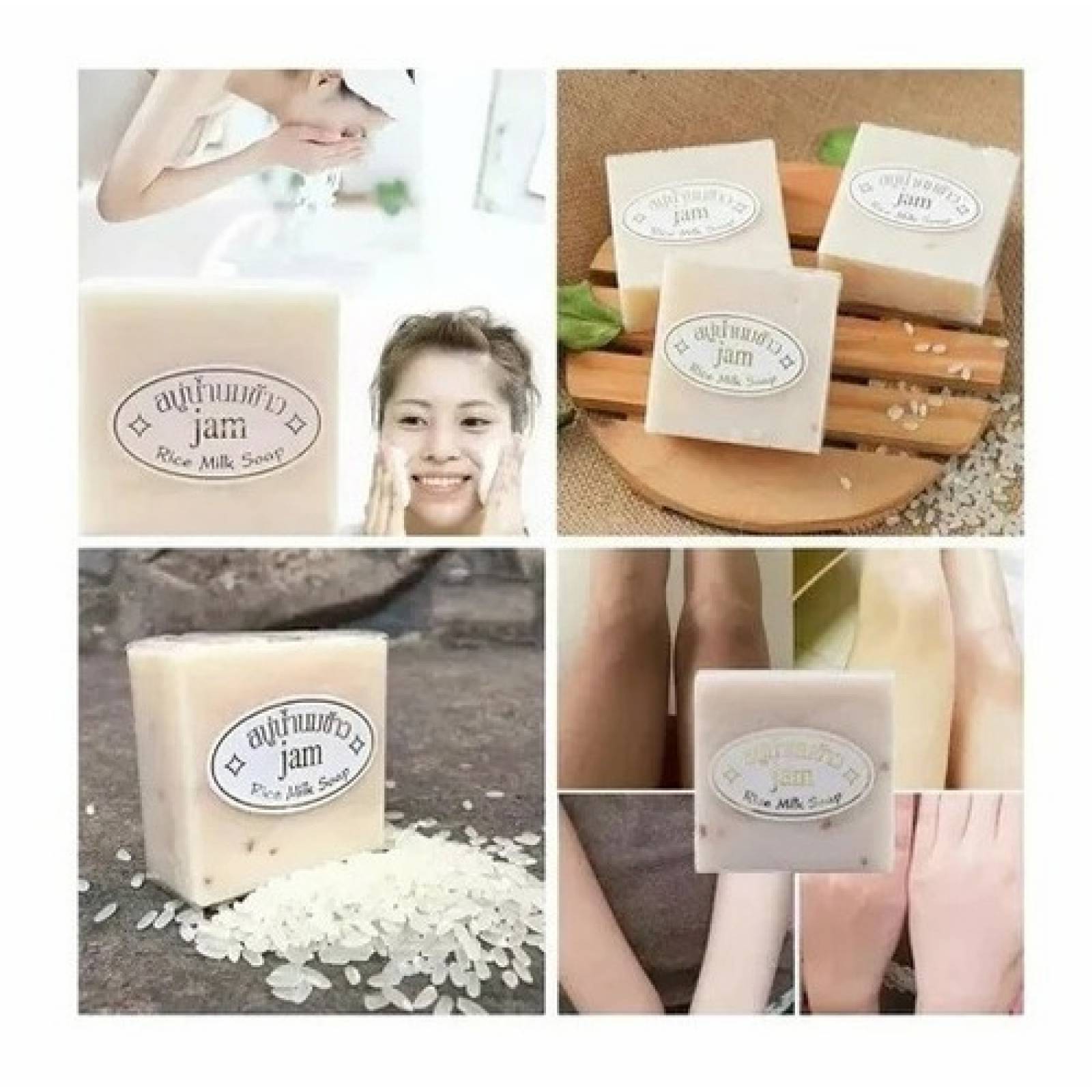 Jabón De Arroz Tailandés Elimina Grasa Aclara Exfoliante