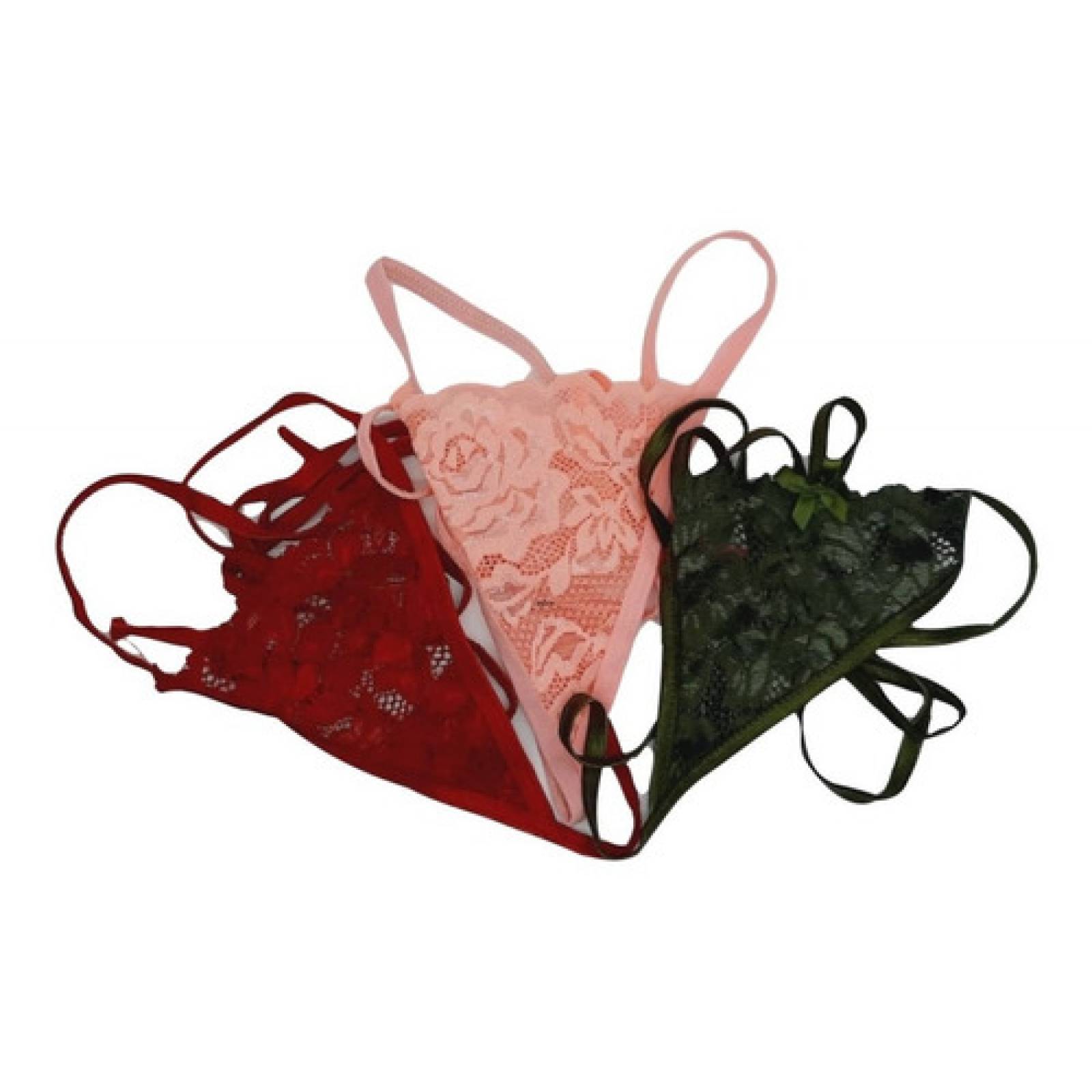 Lote De 4 Tangas Hilo Dental 4 Colores Envio Gratis mayoreo