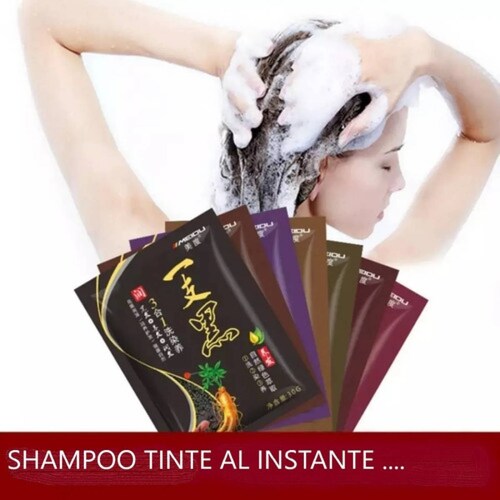 Shampoo Tinte Al Instante Natural 100 % Con Jengibre