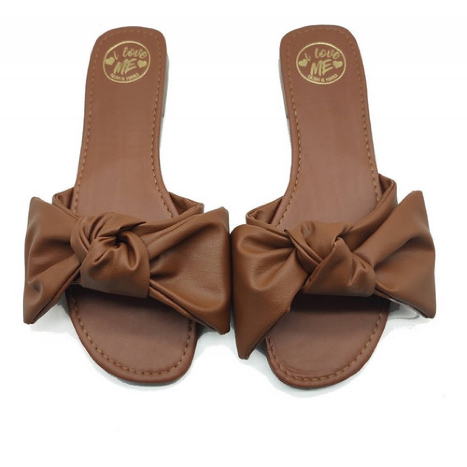 Sandalias Mujer Piso Casual Con Moño Estilo Olán