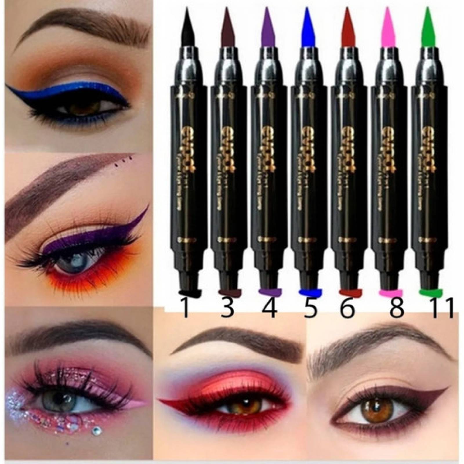 Delineador Doble Ojos Sello Indeleble Waterproof Eyeliner