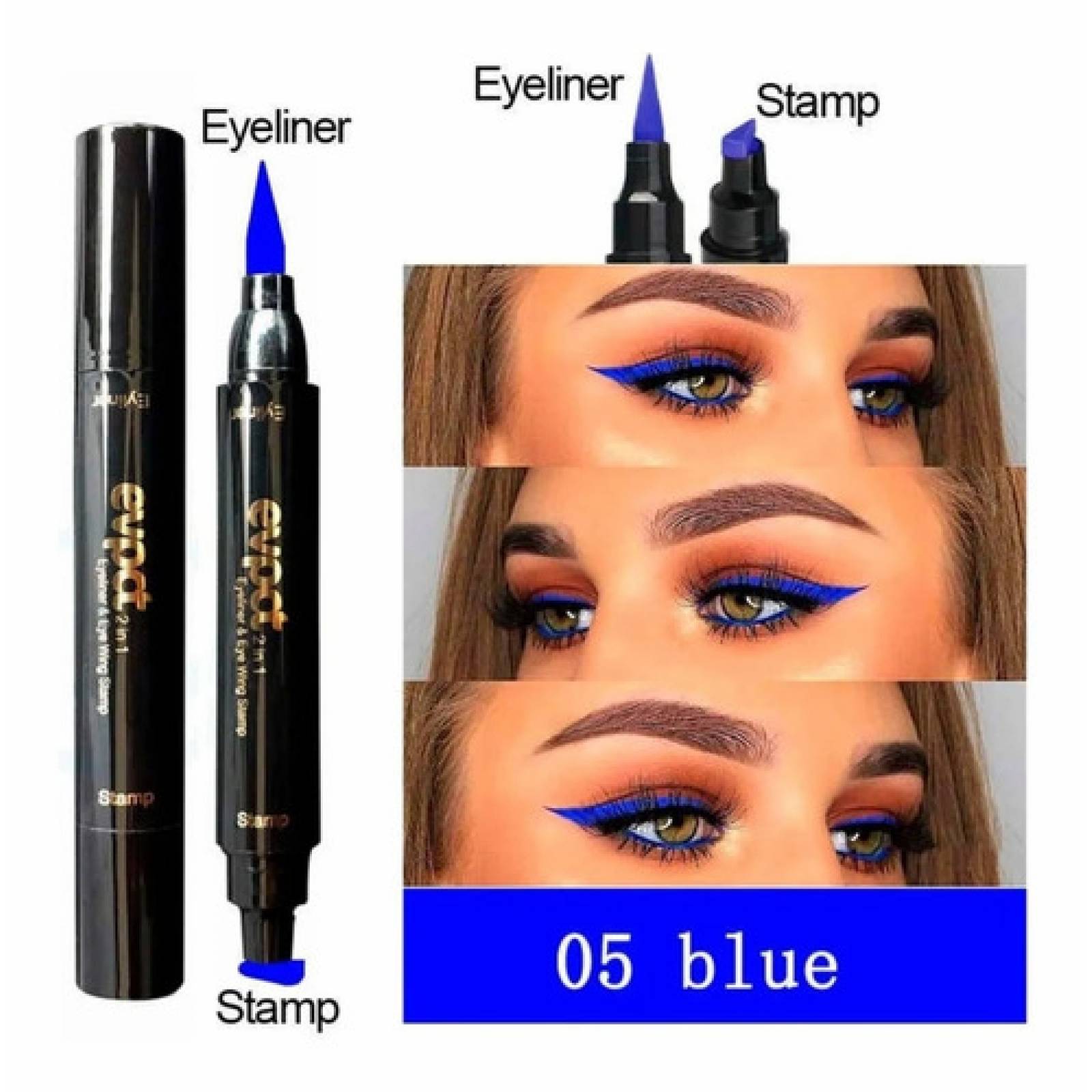 Delineador Doble Ojos Sello Indeleble Waterproof Eyeliner