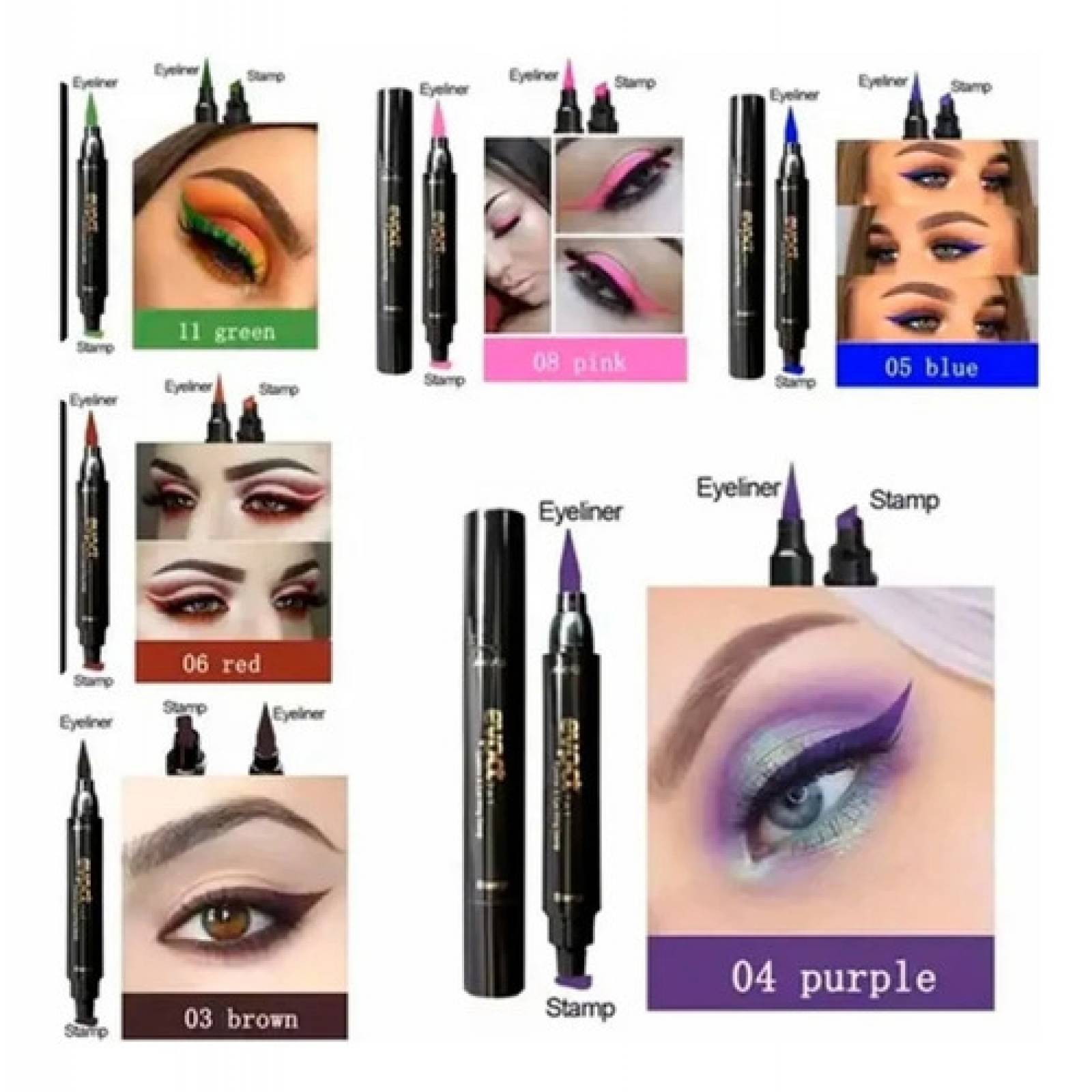 Delineador Doble Ojos Sello Indeleble Waterproof Eyeliner