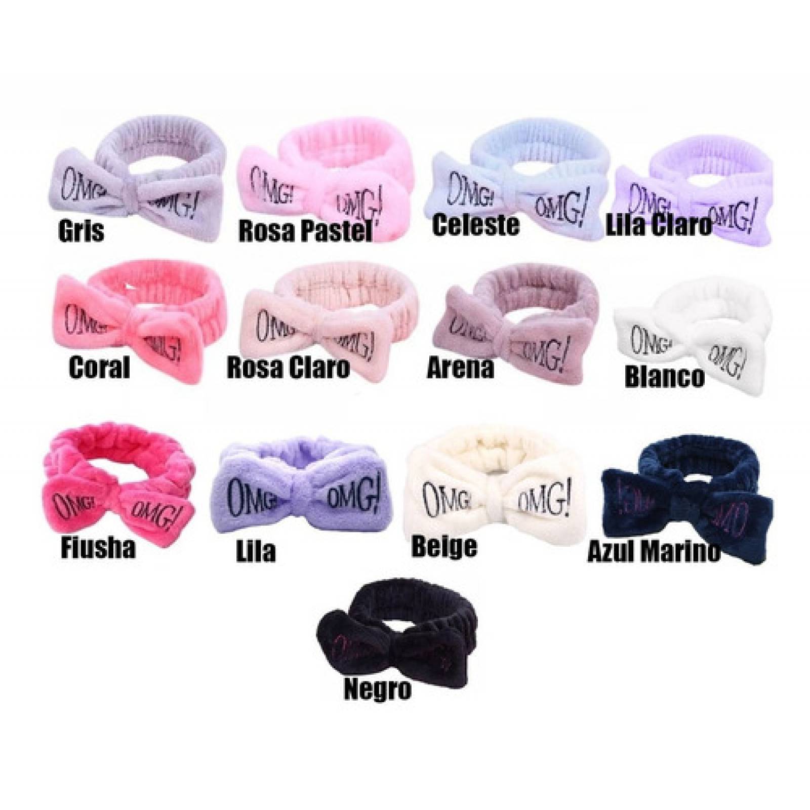 Banda Sujetadora Cabello Suave Ancha Omg Maquillaje +colores