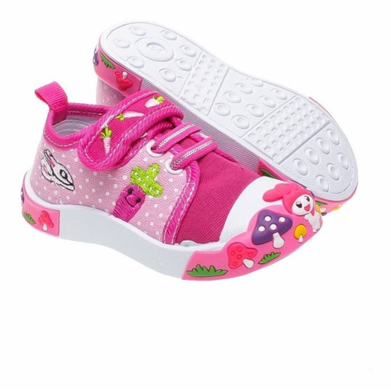 Tenis de Niña Hermosos Antiderrapantes Ajustables Comodos LHESH