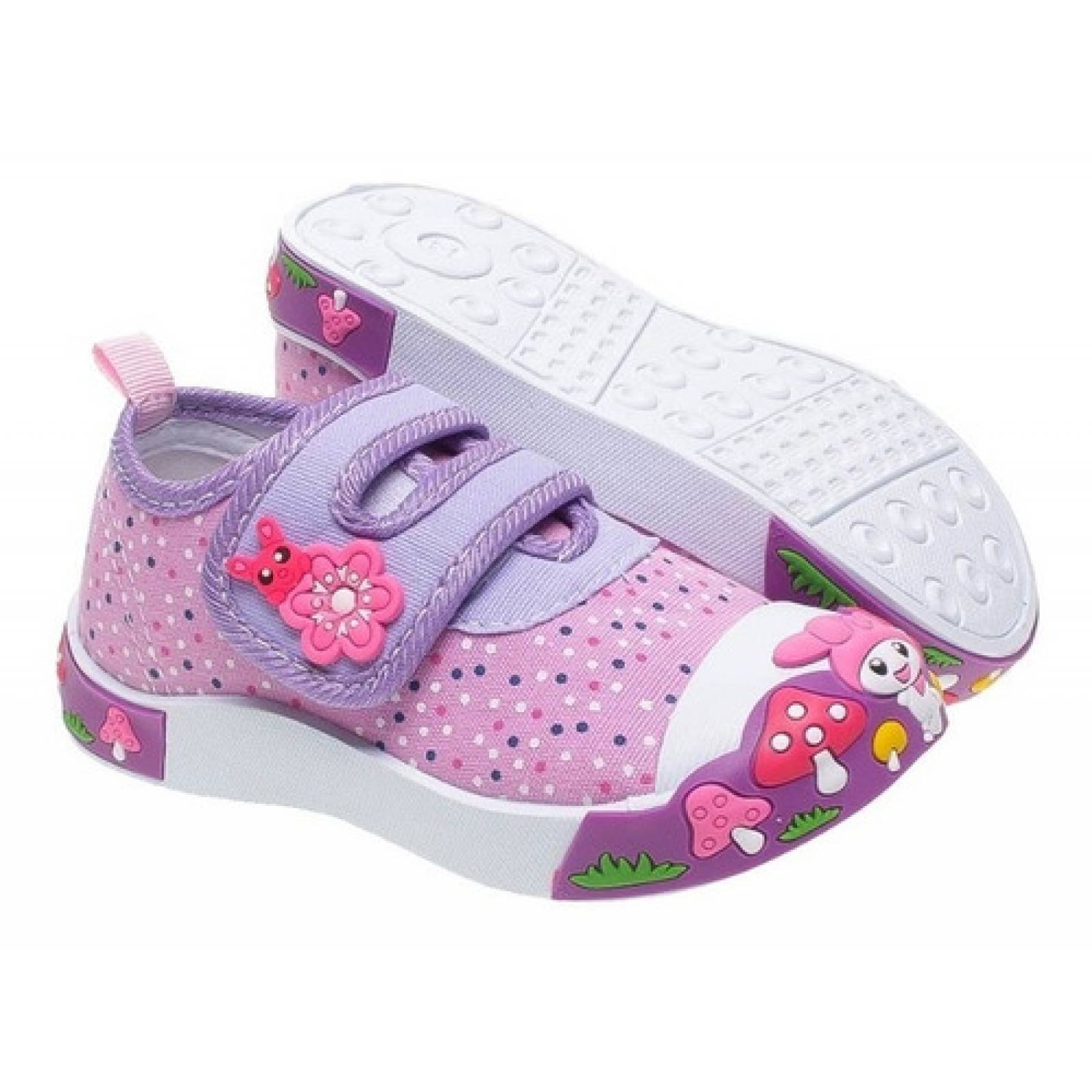 Tenis de Niña Hermosos Antiderrapantes Ajustables Comodos LHESH