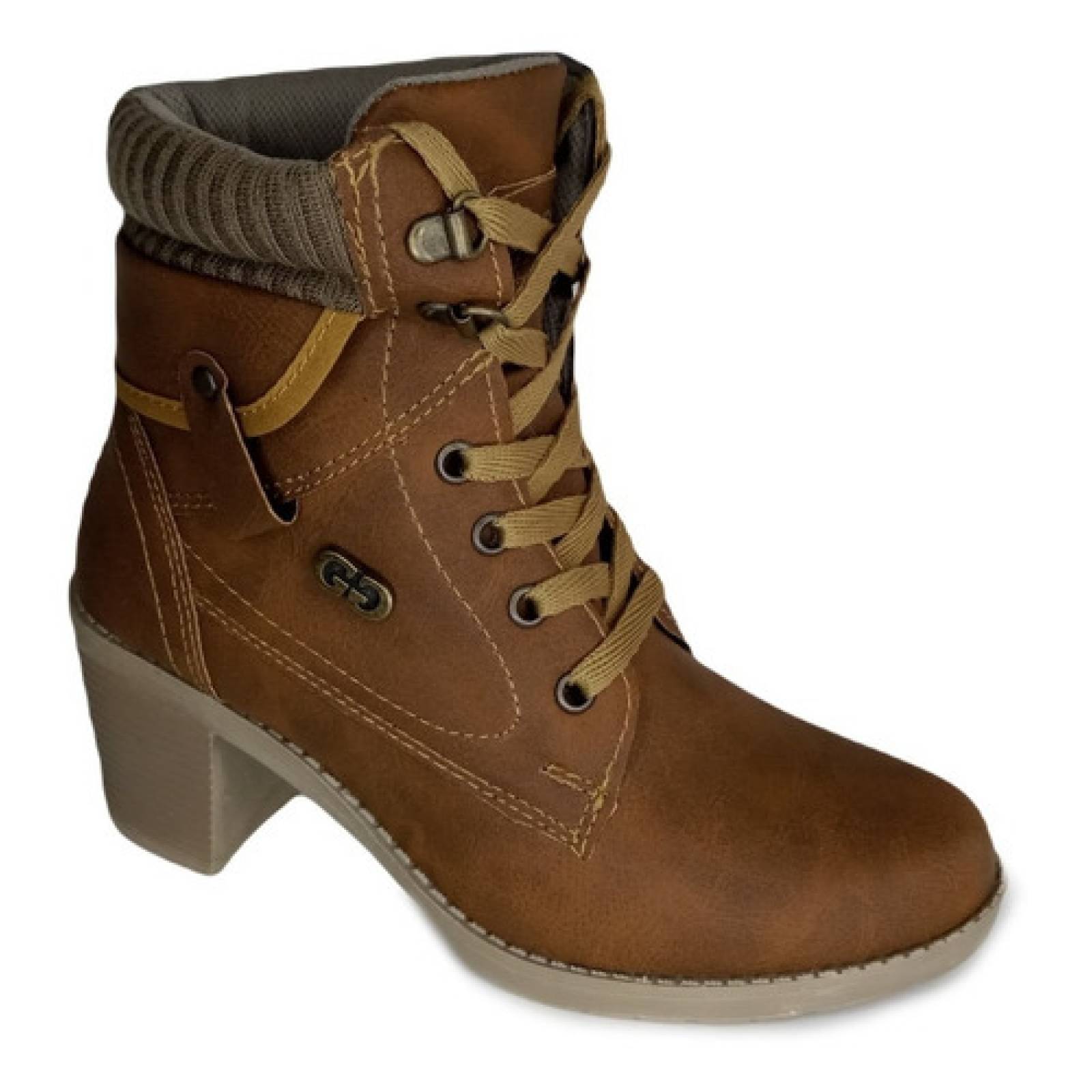 Botas Botin Dama Tacon Ancho Cuadrado Moda Mujer Comodo 1310