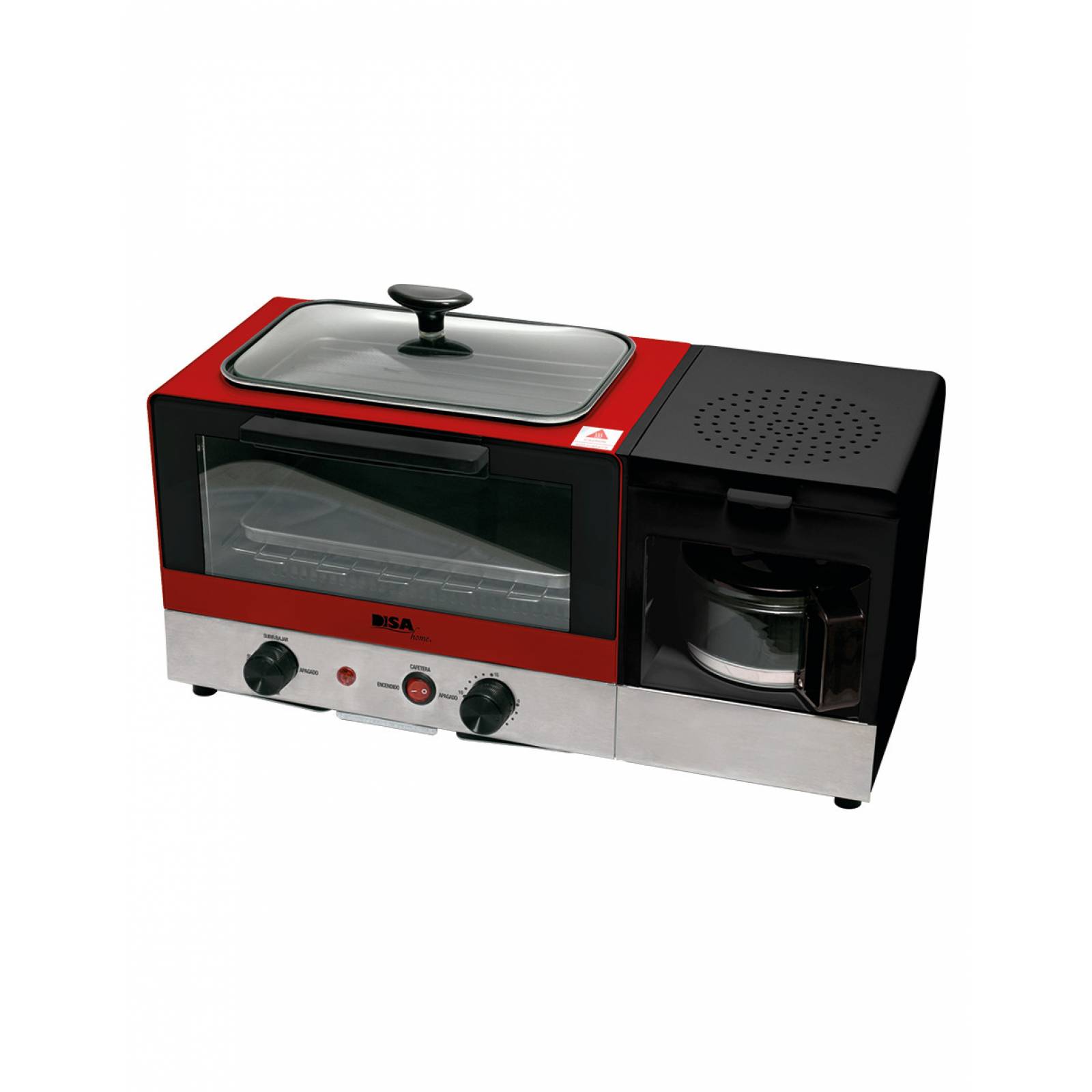Horno Eléctrico Multifuncional 3 en 1 DISA Home 10 Lts 1400 W DES-MULTI