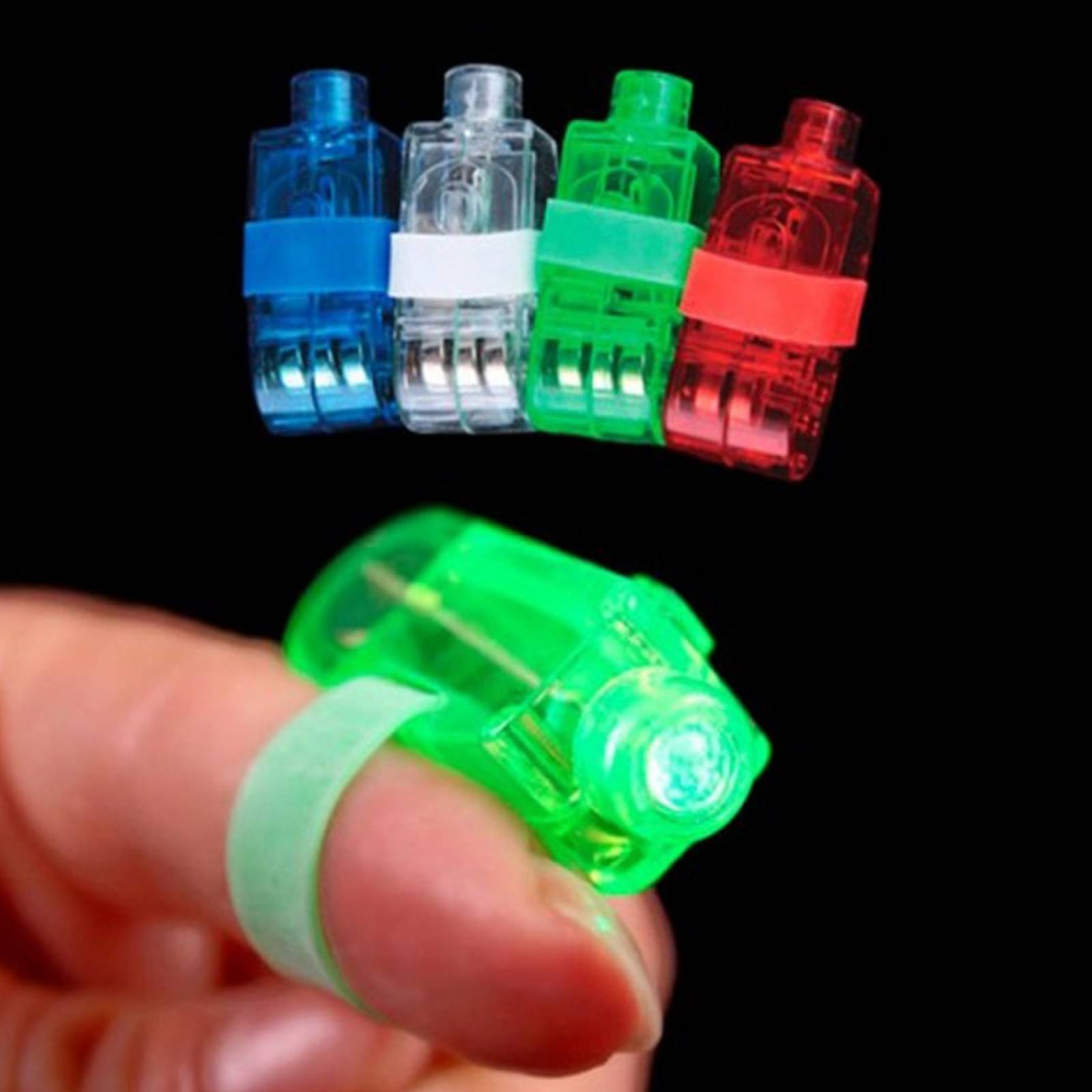 Anillos Luminosos 4 Piezas Luz Led Batucada Fiesta Xv Años Boda