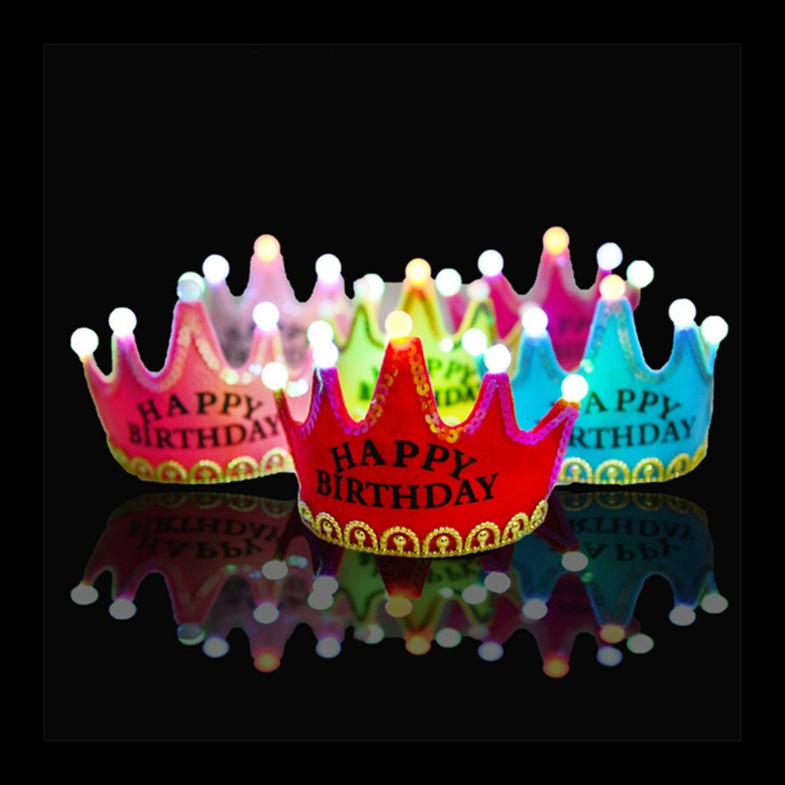 Diadema Corona Luminosa Led Happy Birthday Princess King
