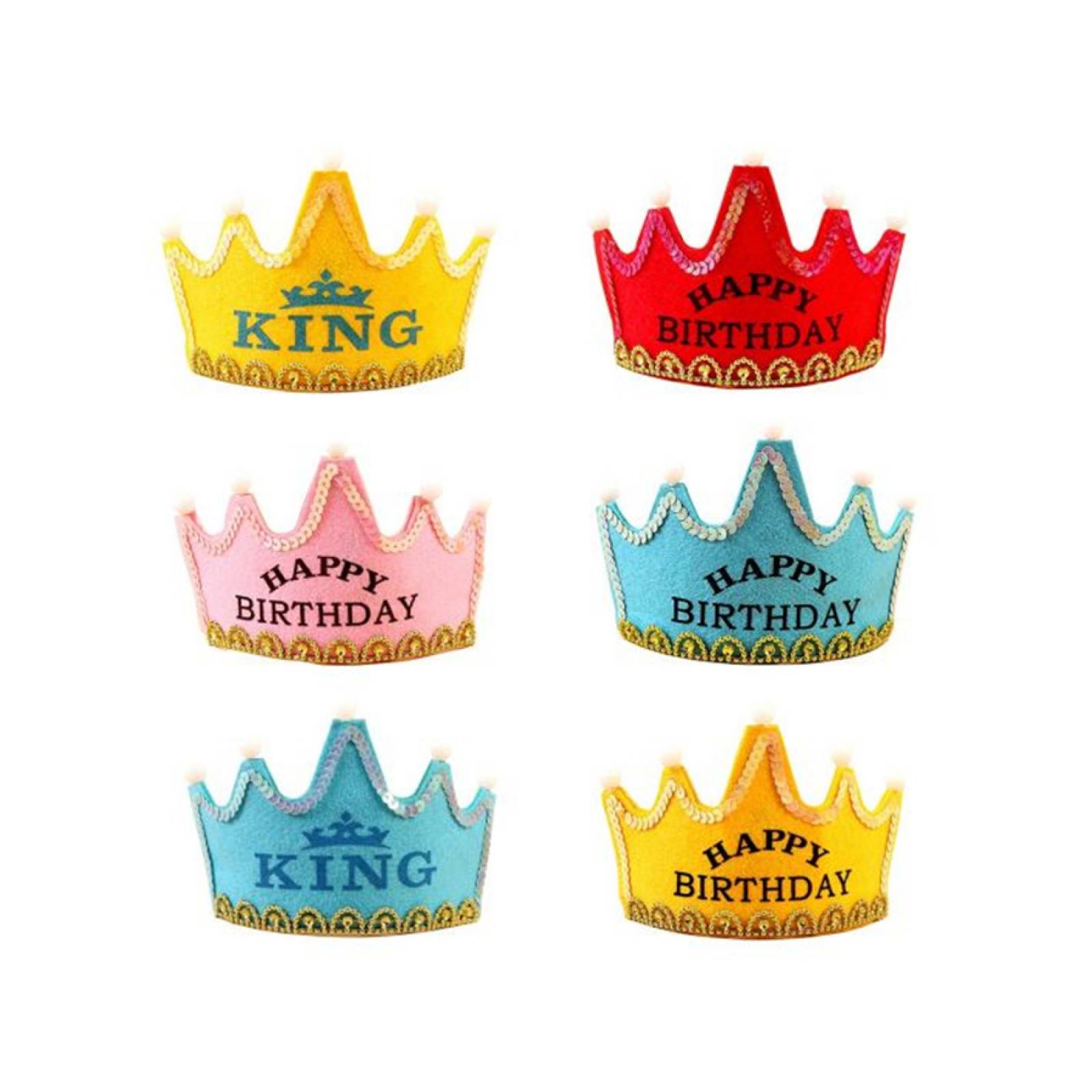 Diadema Corona Luminosa Led Happy Birthday Princess King