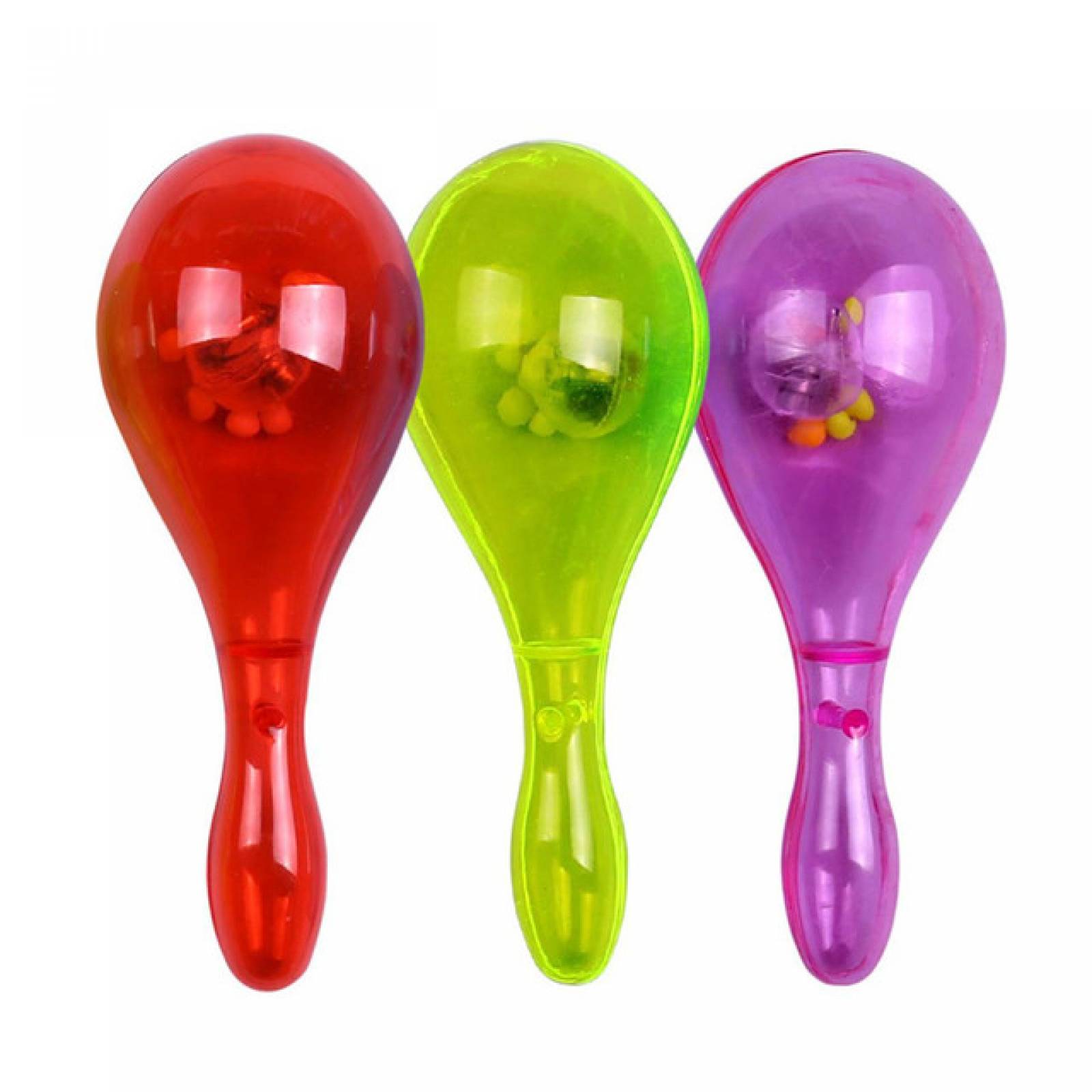 Maracas Sonaja Luminosas Luz Led Fiestas Neon 10 Piezas