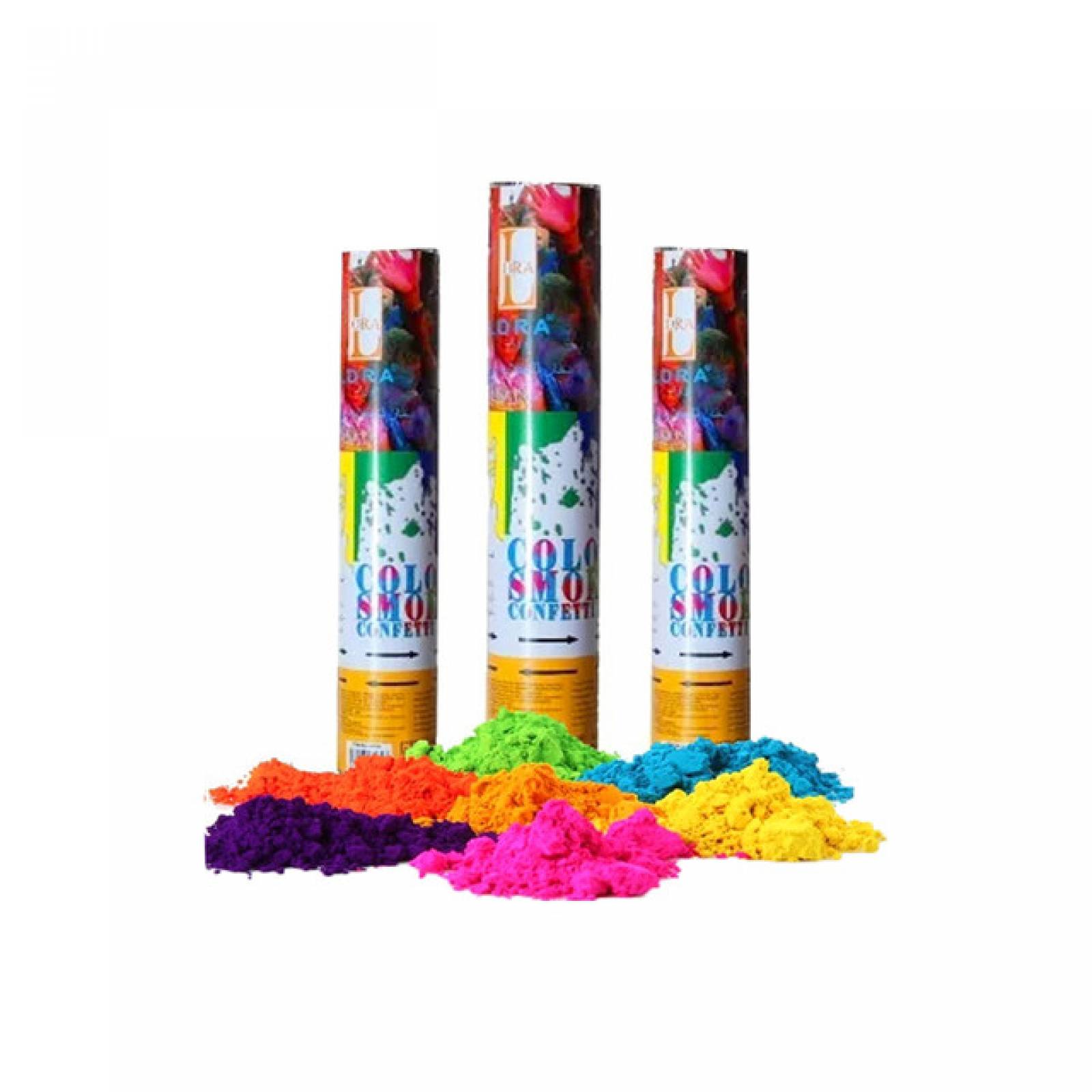 Bazuca Polvo Holi Cañon Colores Fiesta Batucada 30 Cm 1 Pza