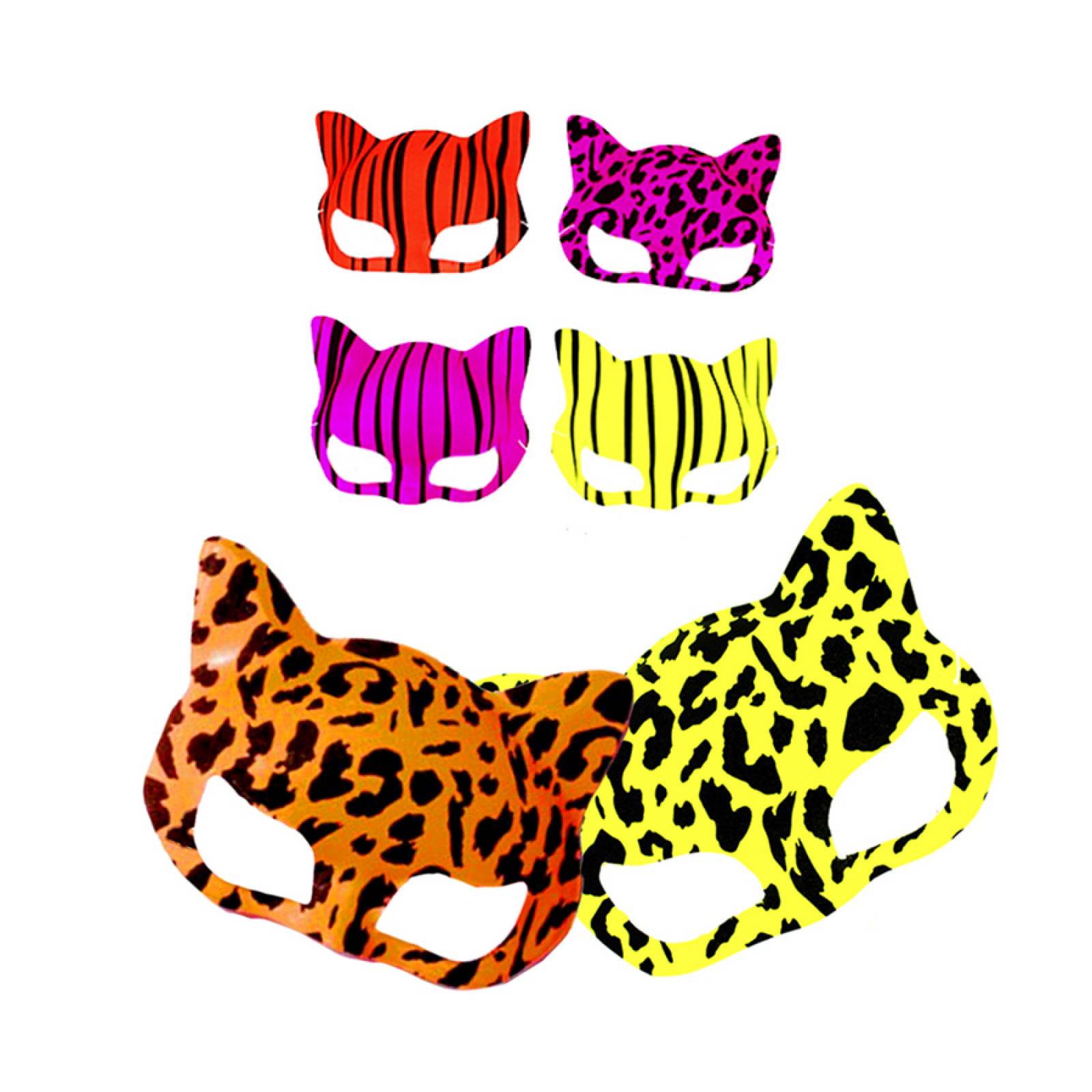 Antifaz Gato Neon Fiestas Eventos Paq. 12 Pzas