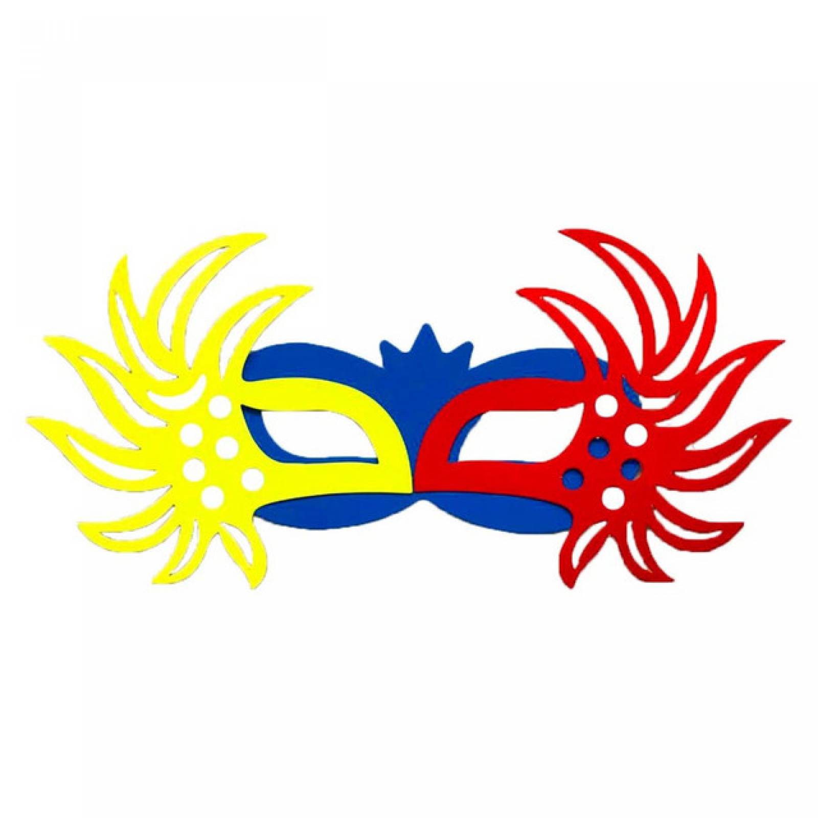 Antifaz Neón Carton Fiestas Eventos Paquete 12 Pzas