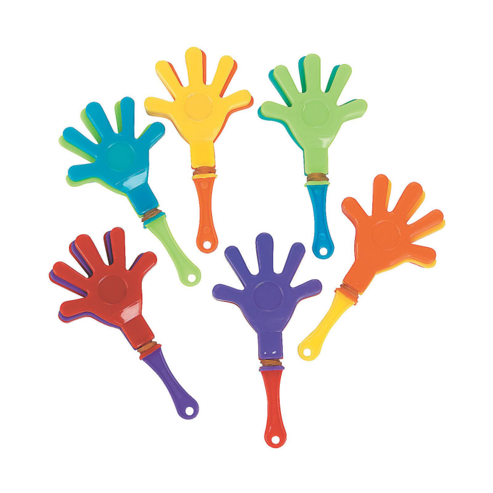 Manitas Aplaudidoras Fiestas Batucada Carnaval Colores Combinados 10 Piezas