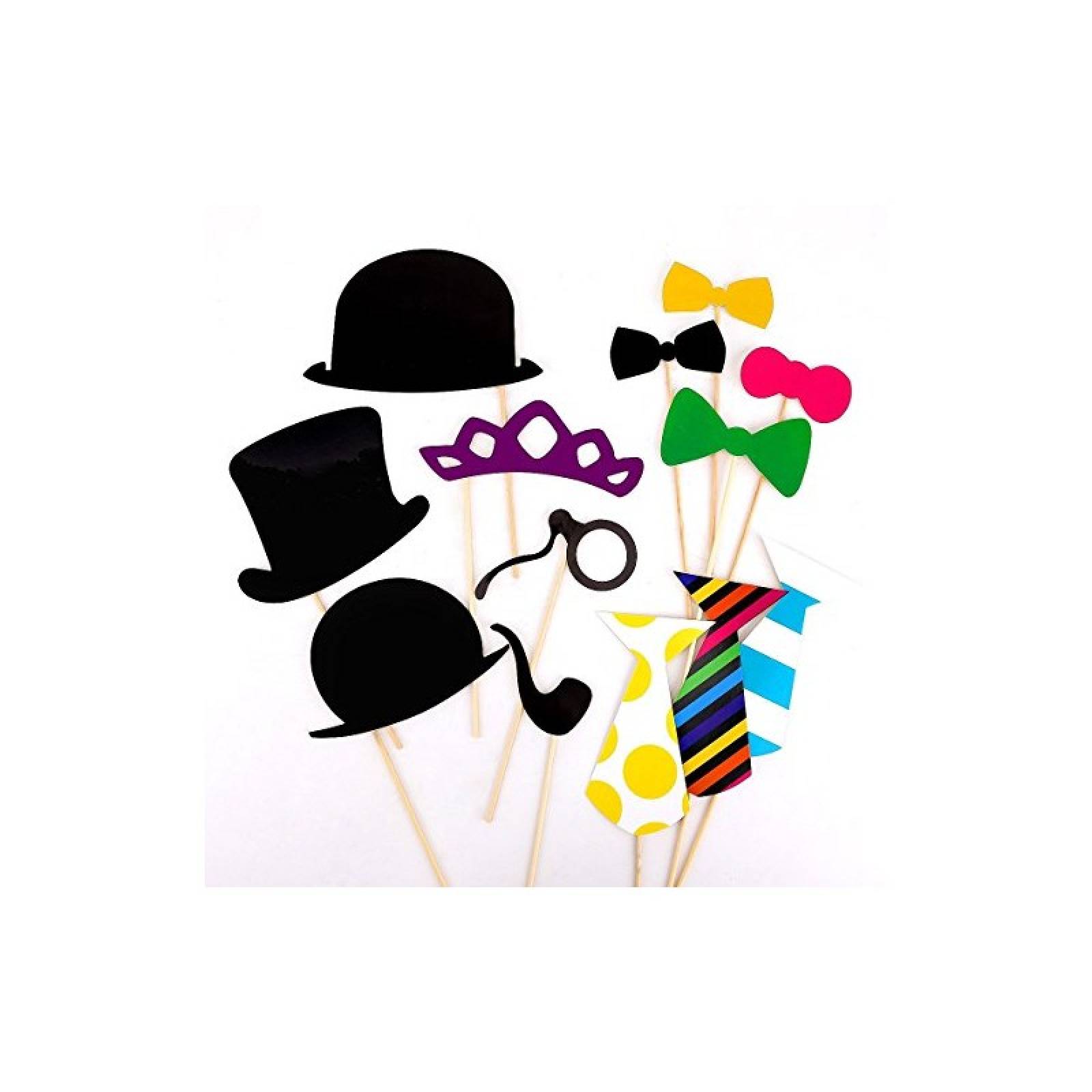 Antifaz Palillo Selfie Fiestas Batucada Boda XV Años Fotos 10 Piezas 1 Paquete