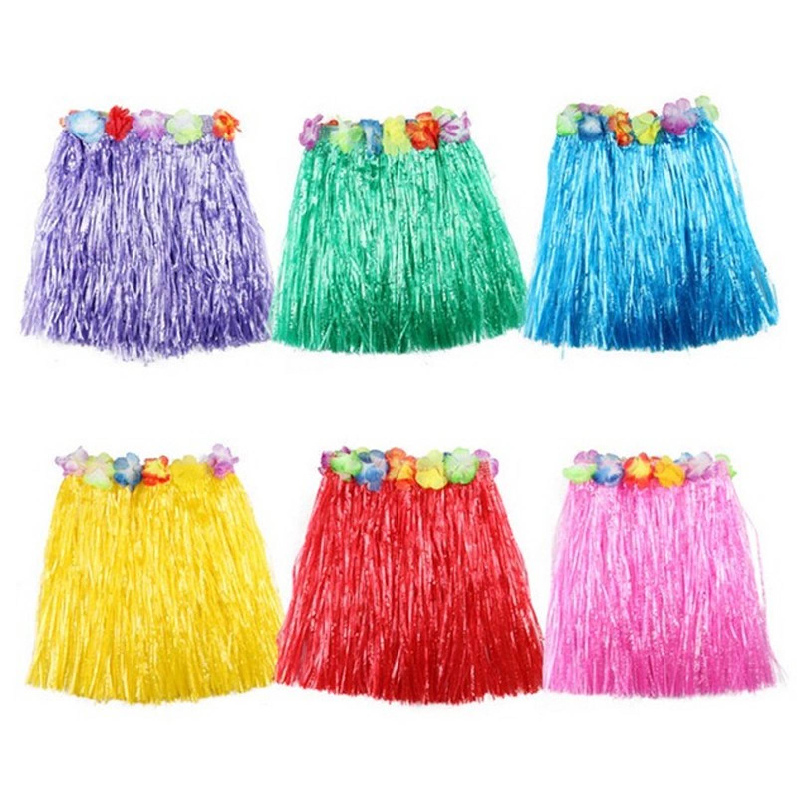 Falda Hawaiana Fiesta Alberca Disfraz Celebración Temática 10 Piezas