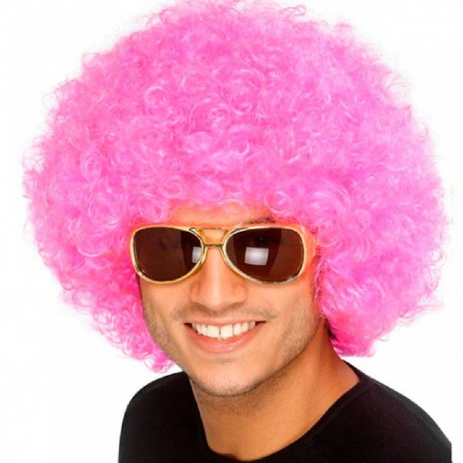 Peluca Afro Colores Disfraz Batucada Festejo Surtido 4 Piezas