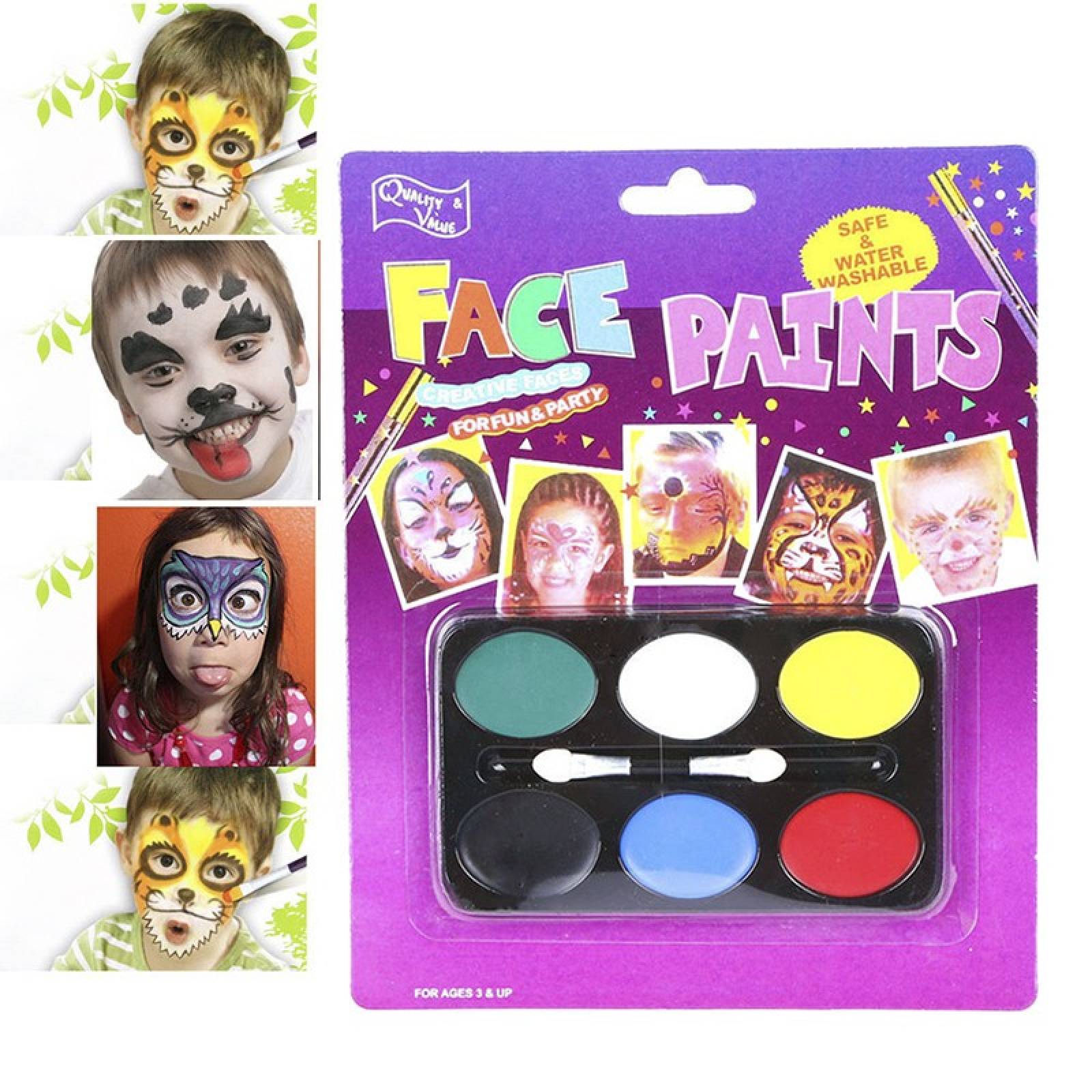 Face Paint Pintura Cara Cuerpo Hallowen Disfraz Colores 1 Paquete