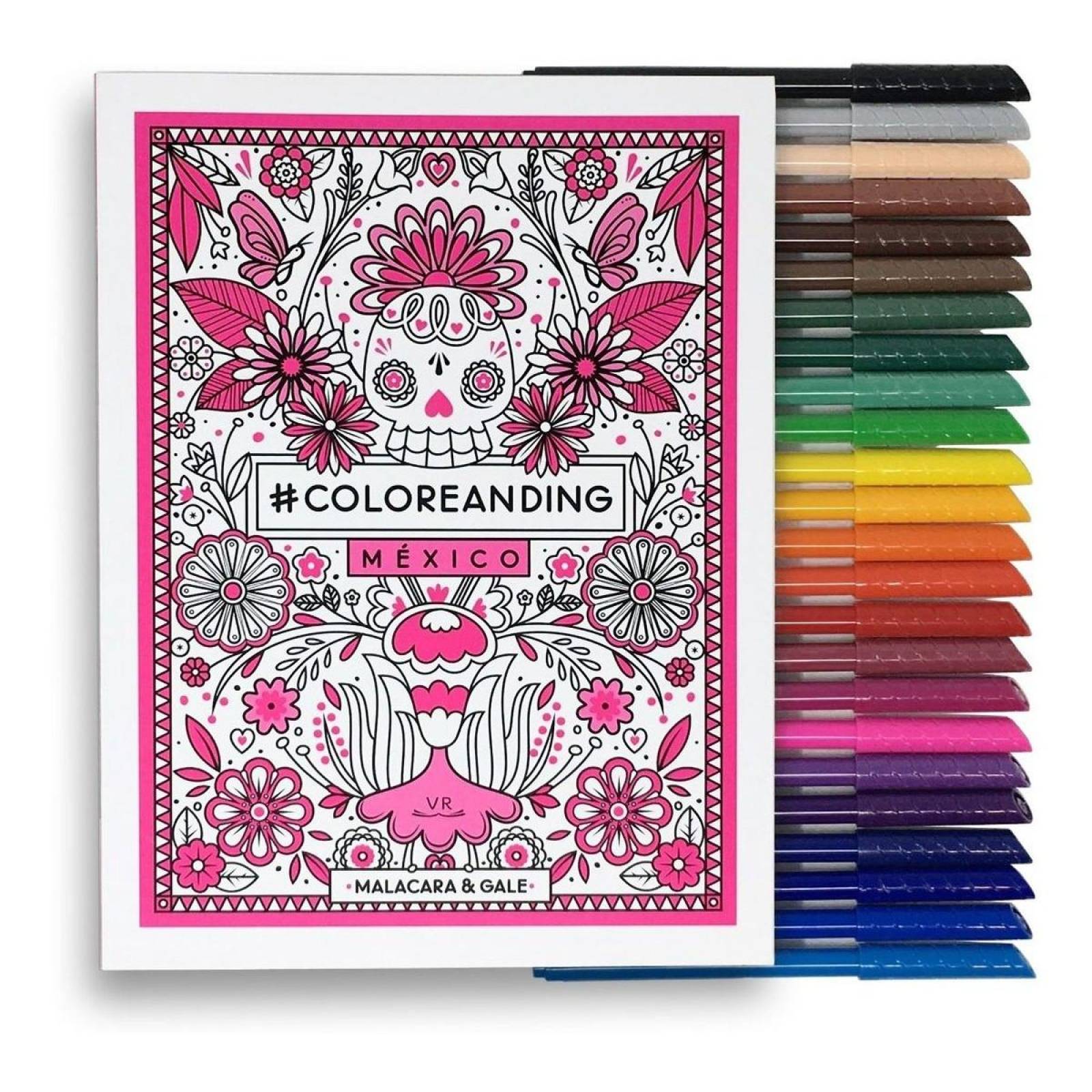 #Coloreanding México Con 24 Plumones Punta Cónica Kores 
