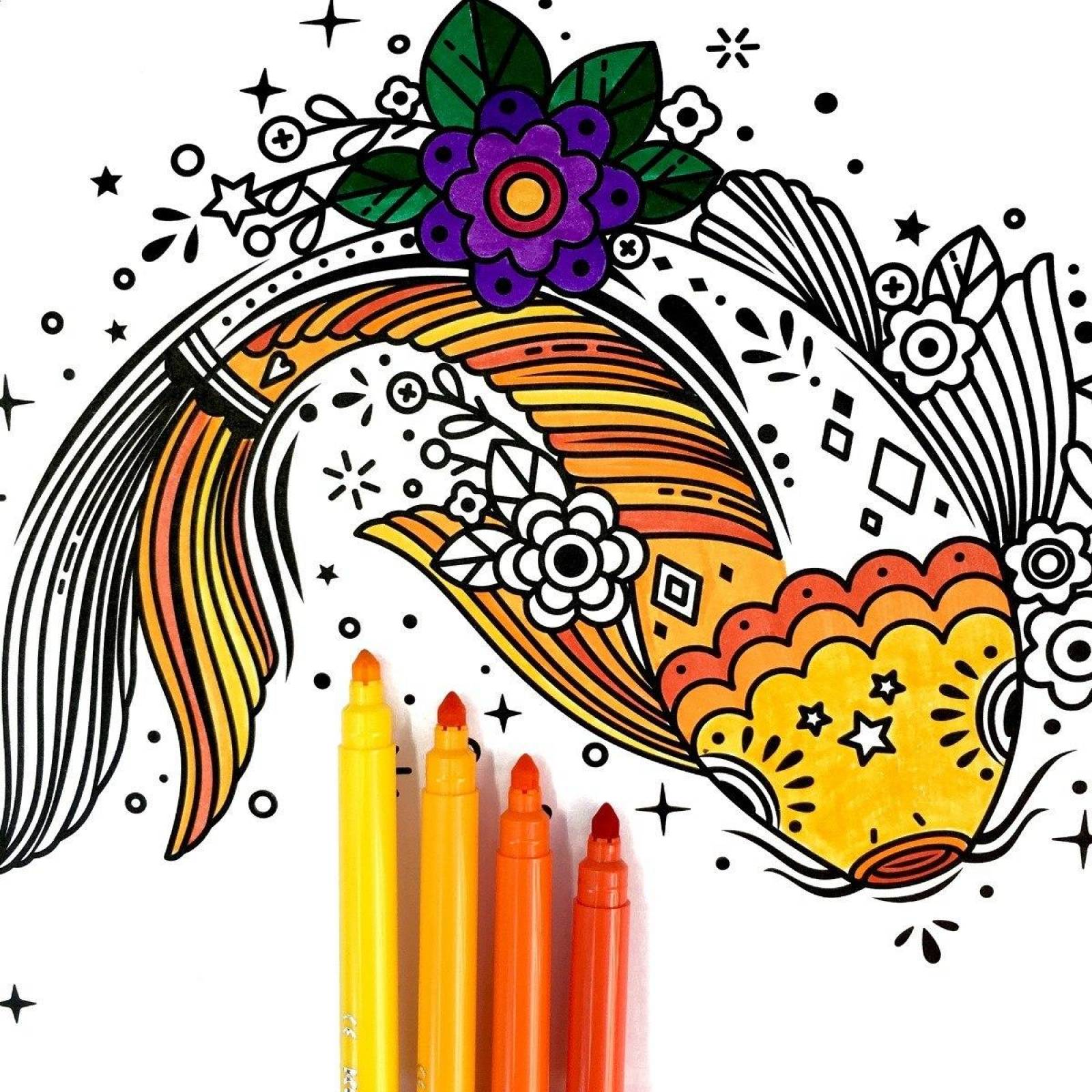 Libro para colorear #Coloreanding Tattoo Anti estrés Y 24 Plumones punta cónica