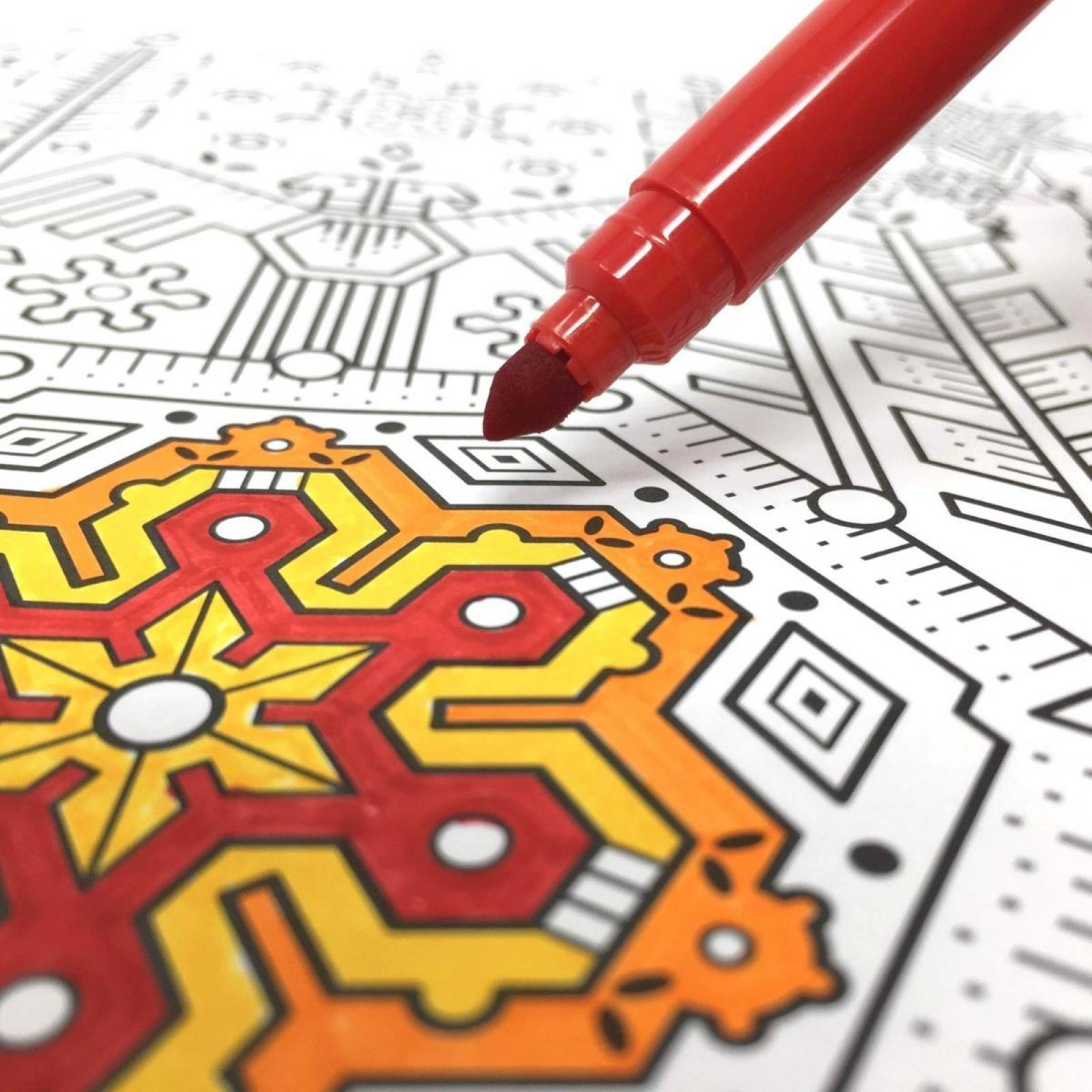 #Coloreandig Huichol Con 24 Plumones Punta Cónica Kores 