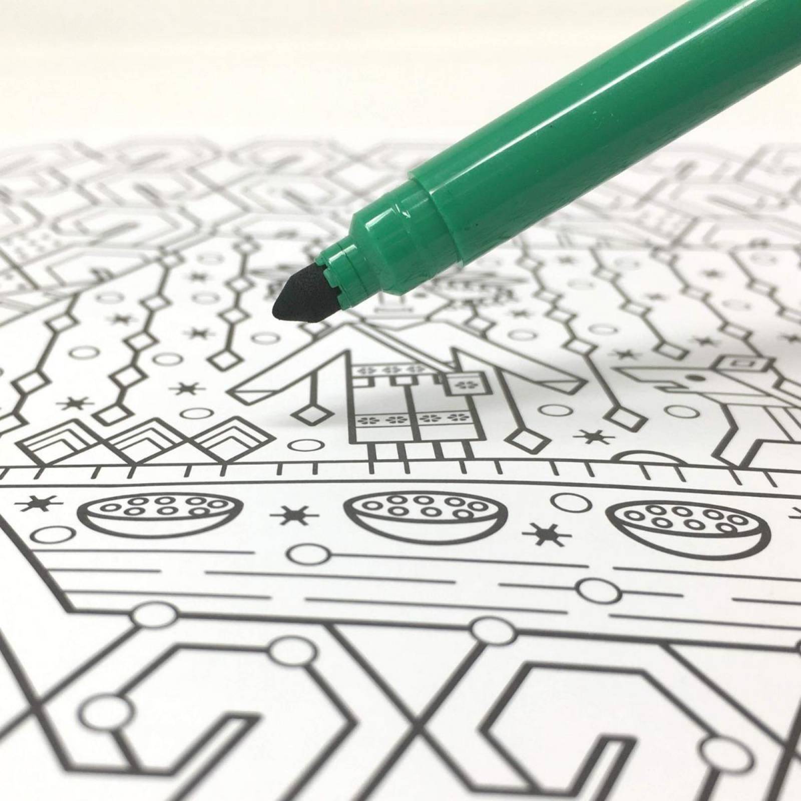 #Coloreandig Huichol Con 24 Plumones Punta Cónica Kores 