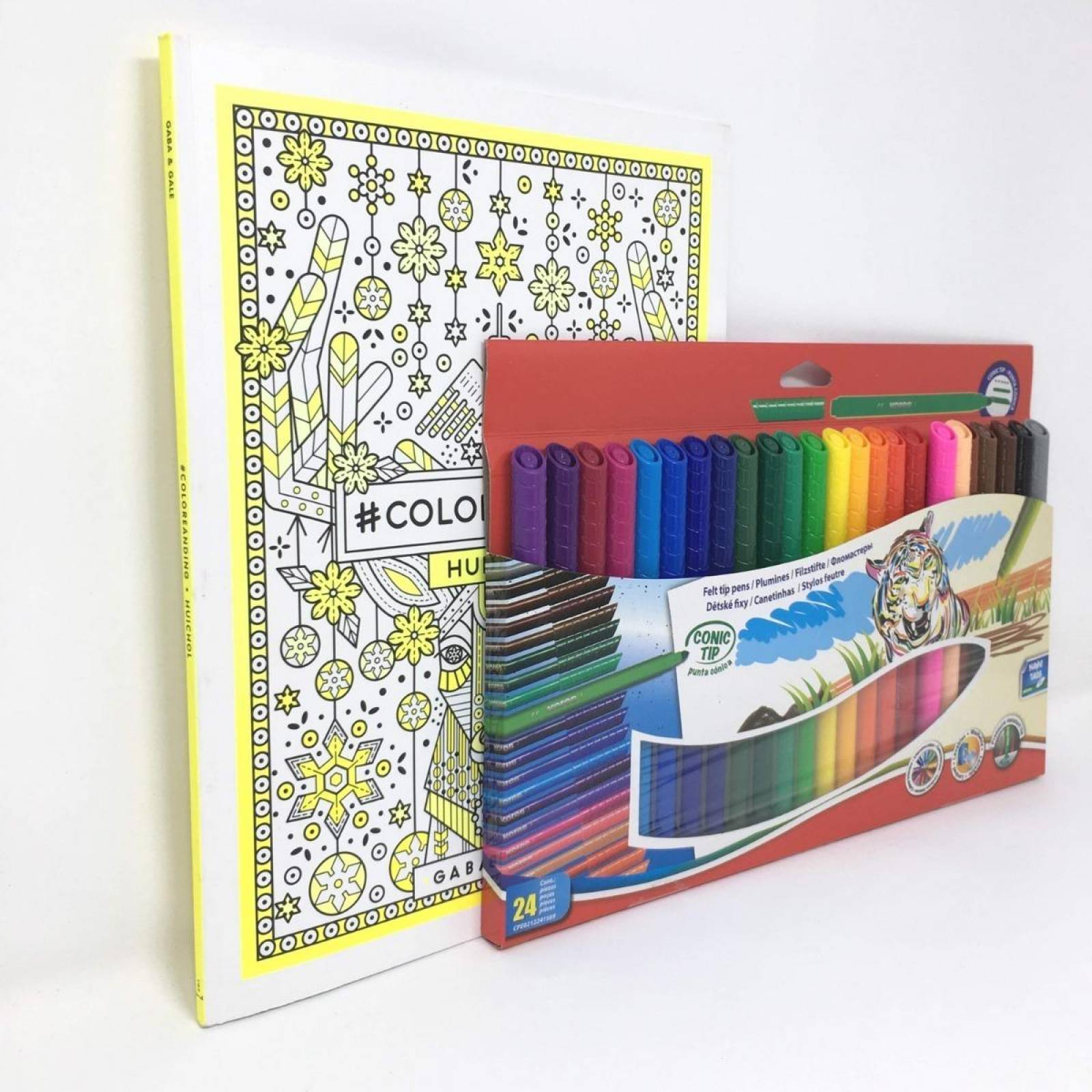 #Coloreandig Huichol Con 24 Plumones Punta Cónica Kores 