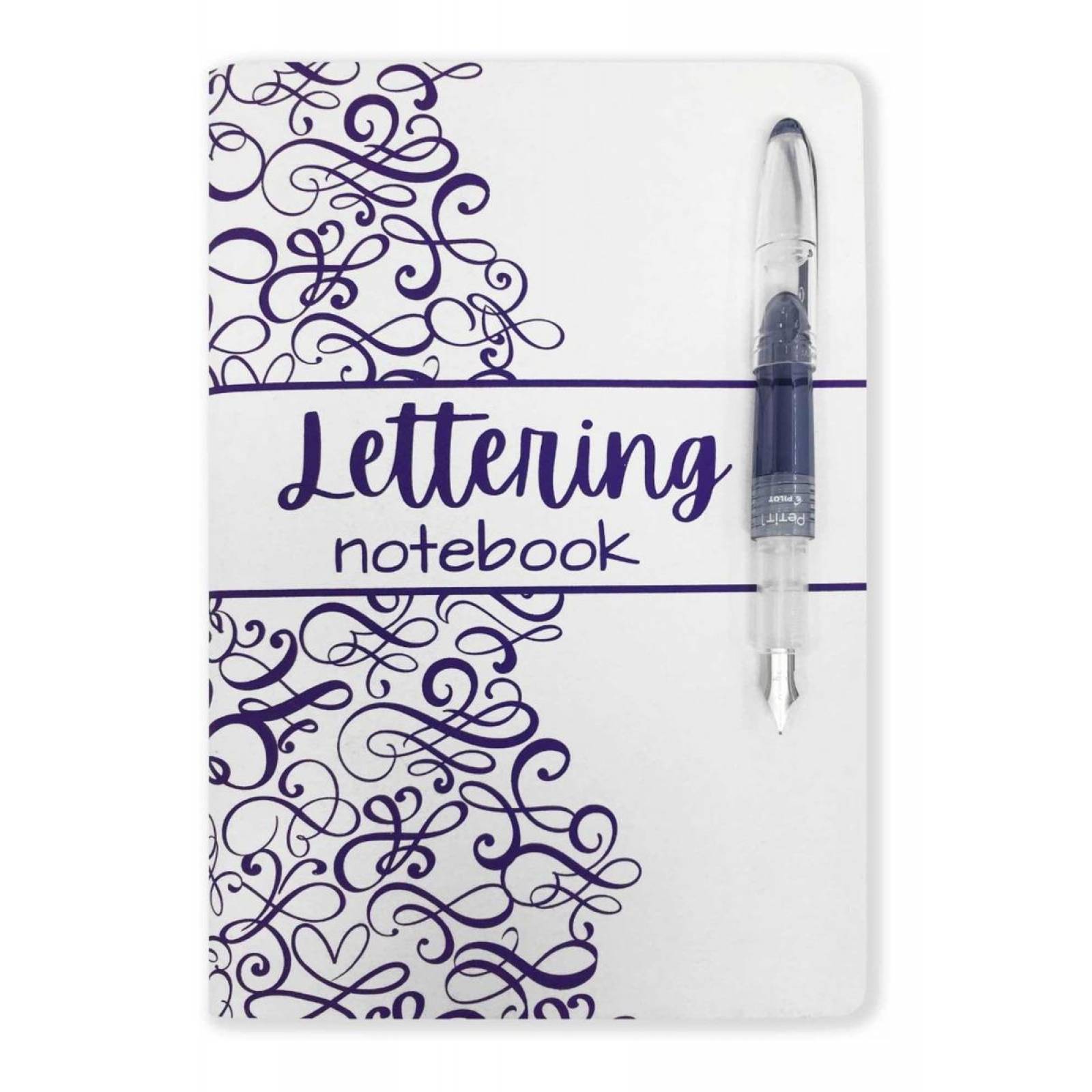Libreta para Lettering con Pluma Fuente Petit y Tres Cartuchos de Repuesto 