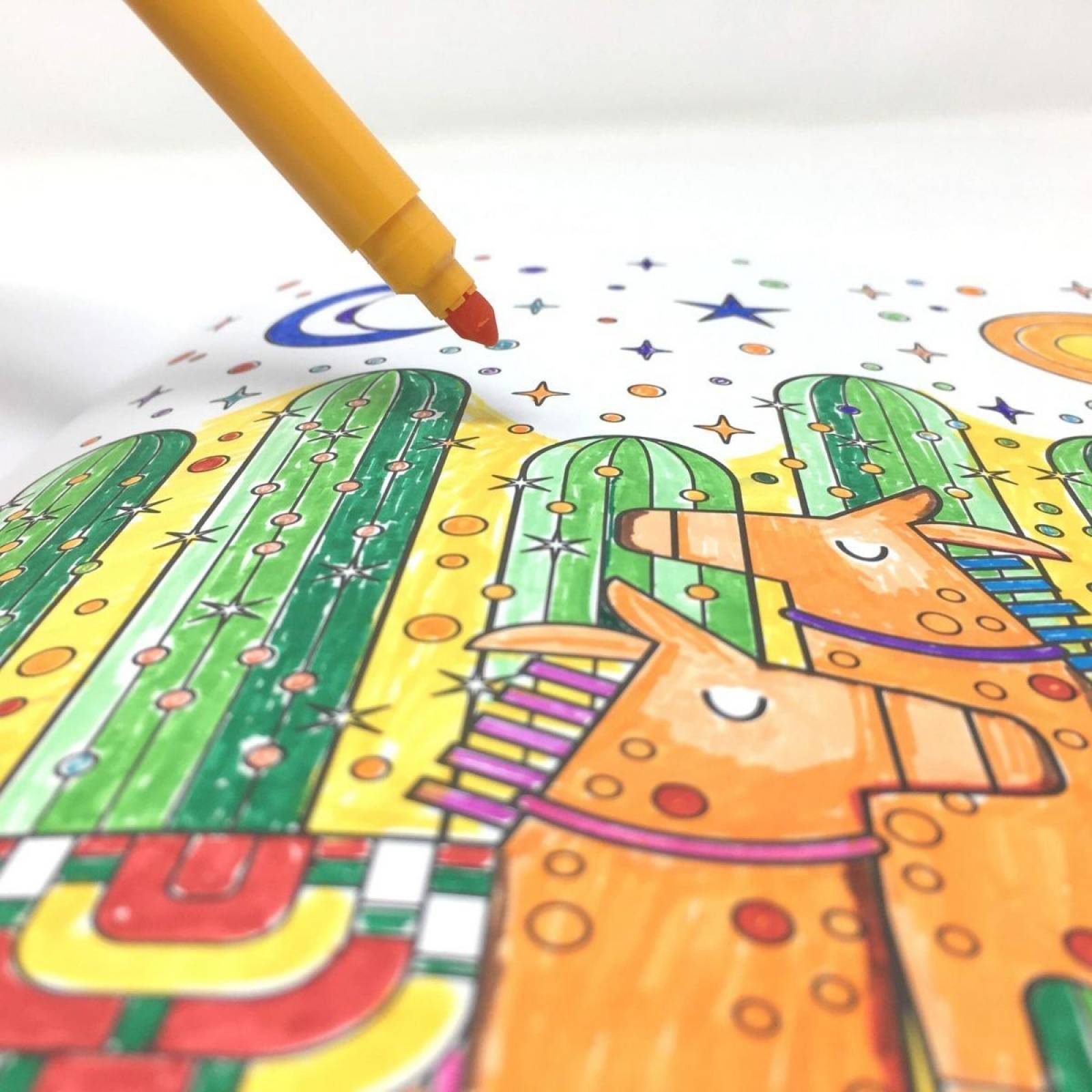 #Coloreandig Cactus Y Suculentas Con 24 Plumones Kores 
