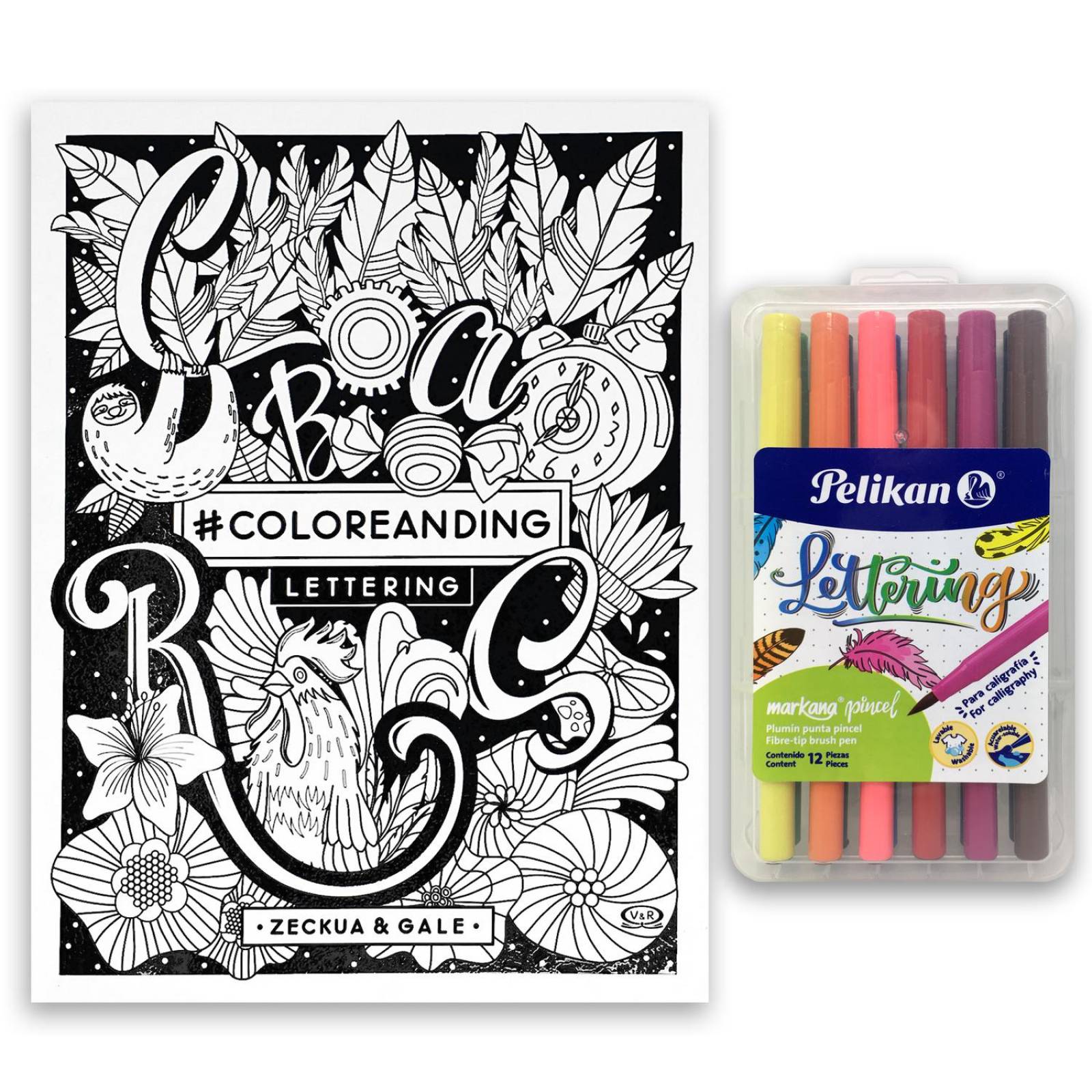 #coloreanding Lettering Con Plumones Punta Pincel