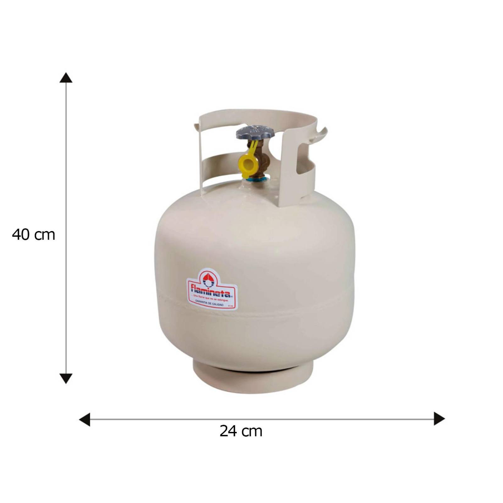 Mini cilindro fl-tan-c0006 para gas lp 6kg portatil flamineta 