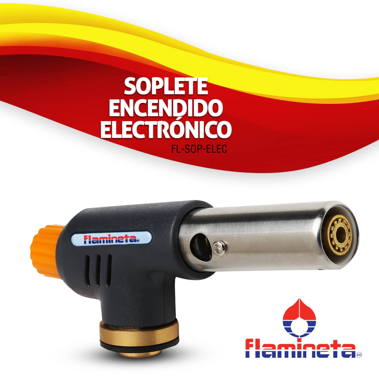 Soplete para soldar y reposteria con encendido electroico flamineta 