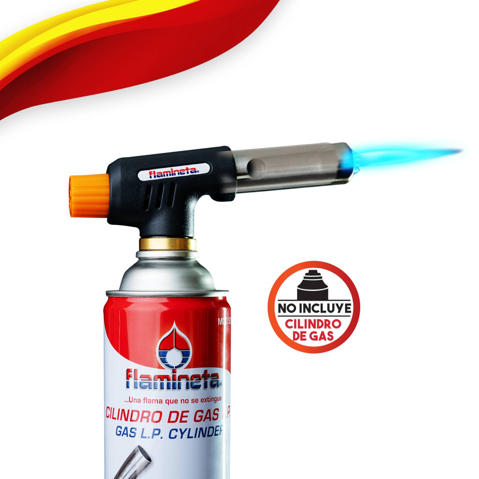 Soplete para soldar y reposteria con encendido electroico flamineta 