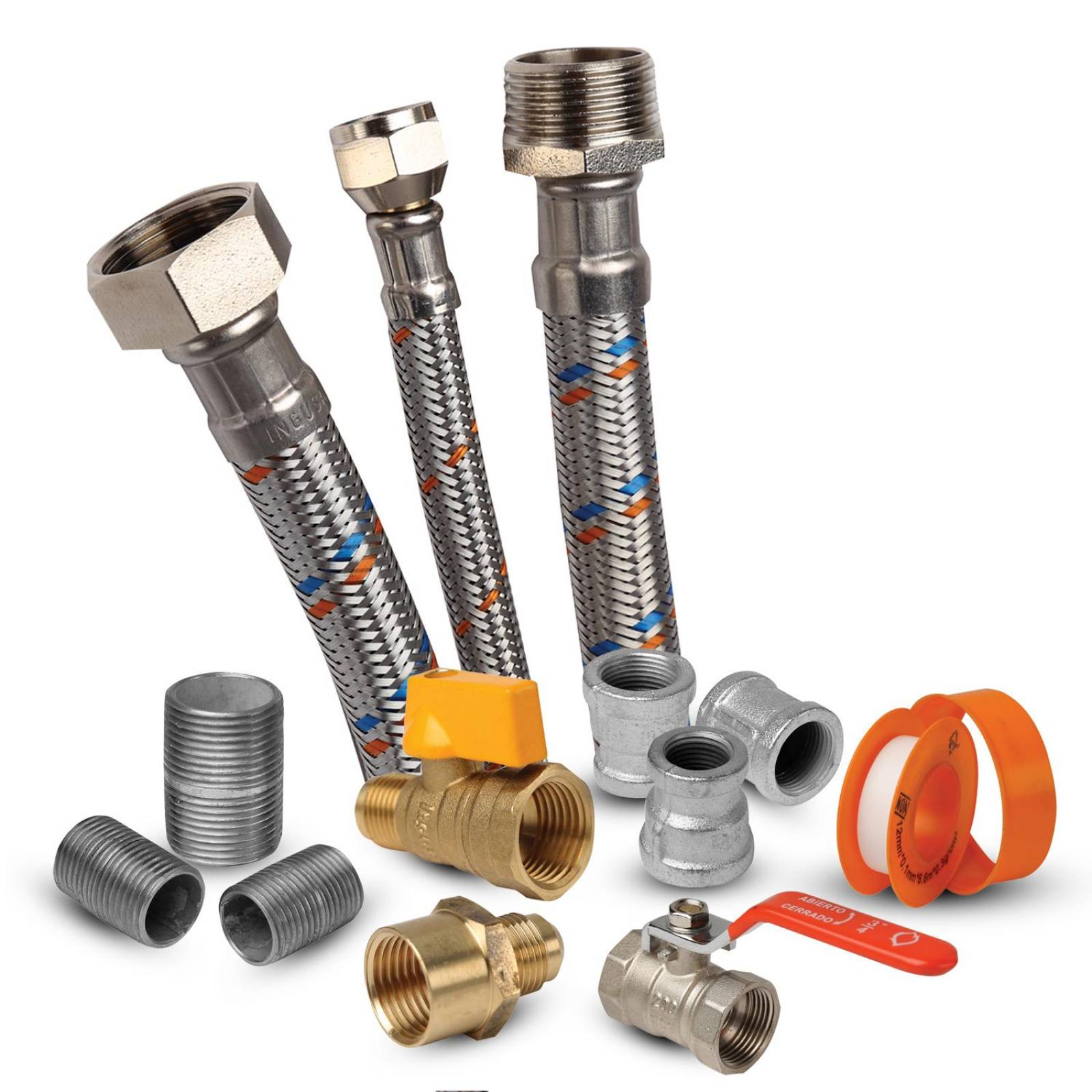 Kit de instalación calentador instantáneo 1/2 agua 5/16 gas 