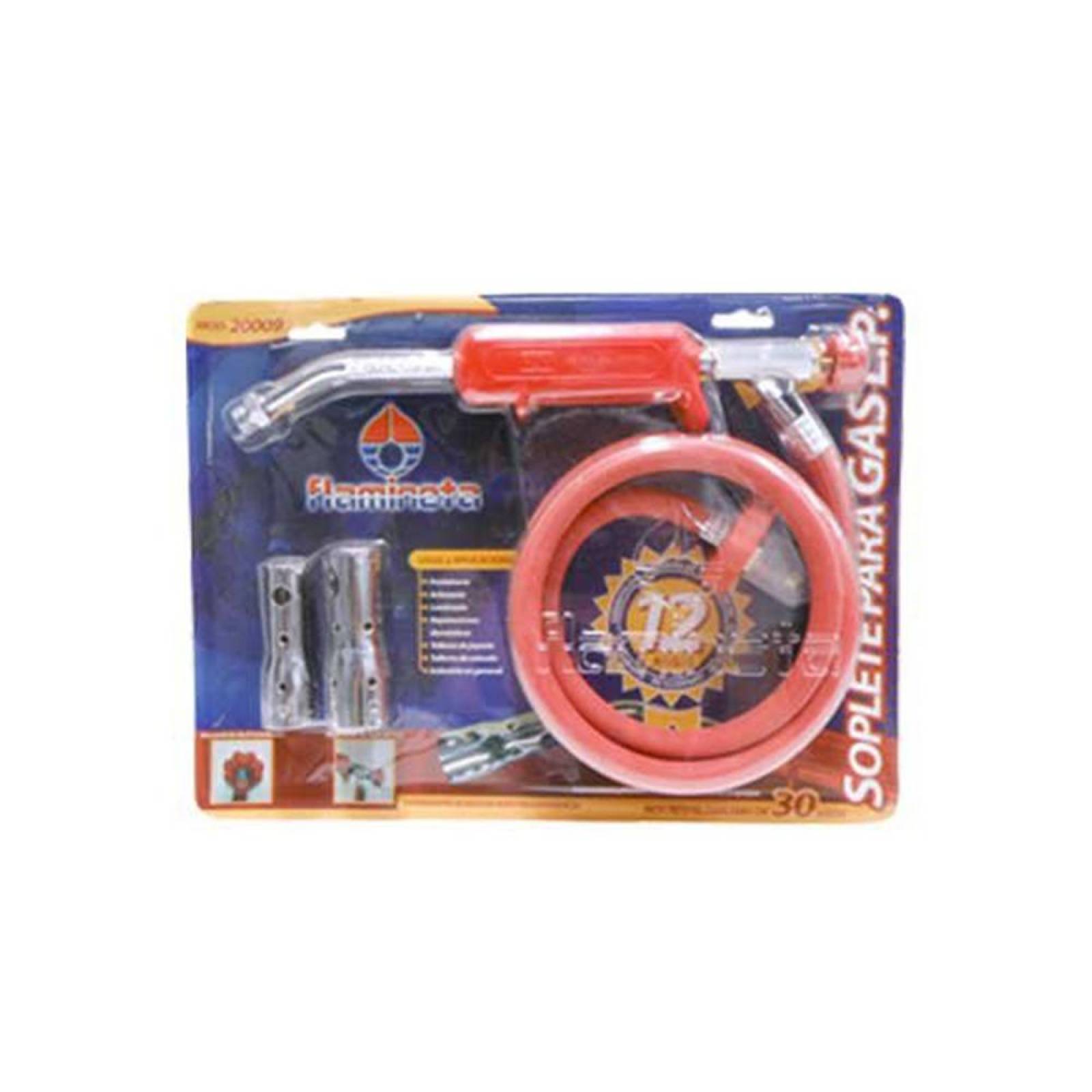 Soplete gas lp 2 boquillas flamineta ingusa soldar 