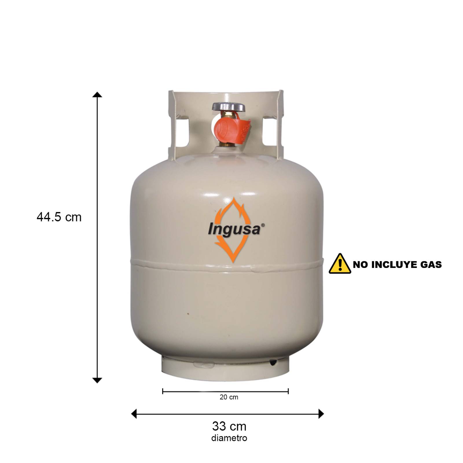 Cilindro para gas lp 20lbs portatil válvula qcc americana 