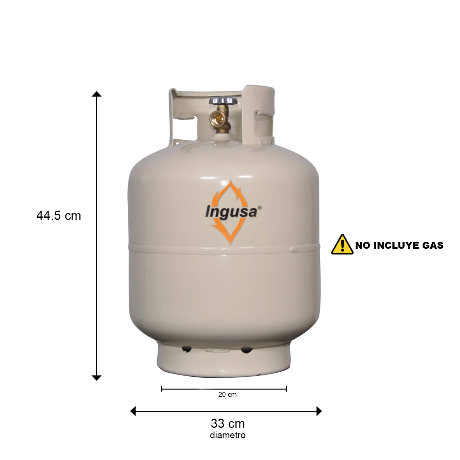Cilindro para gas lp de 20lbs portatil válvula tradicional