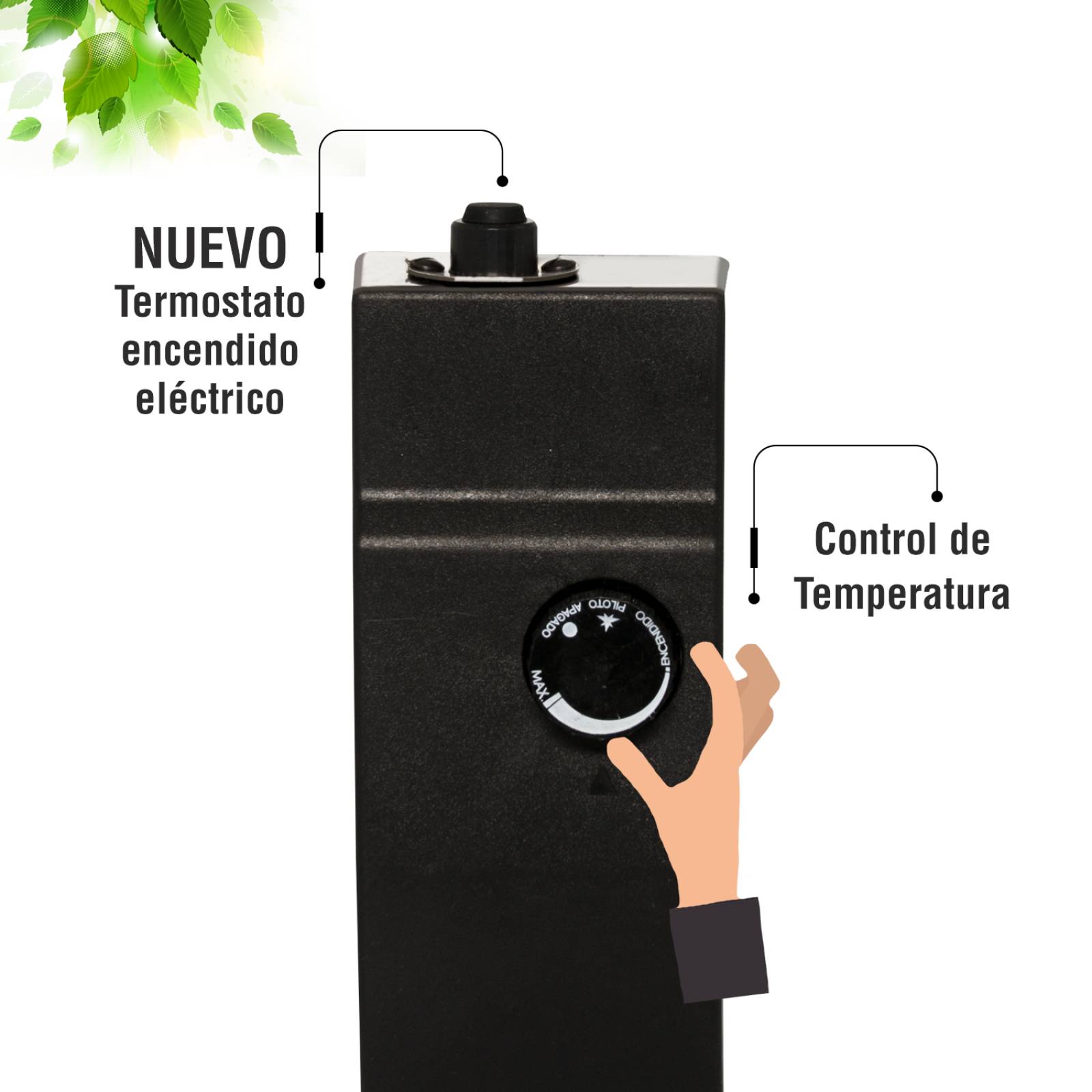 Boiler de paso gas natural 10.5l 3.5 servicios encendido electrico kalotron 