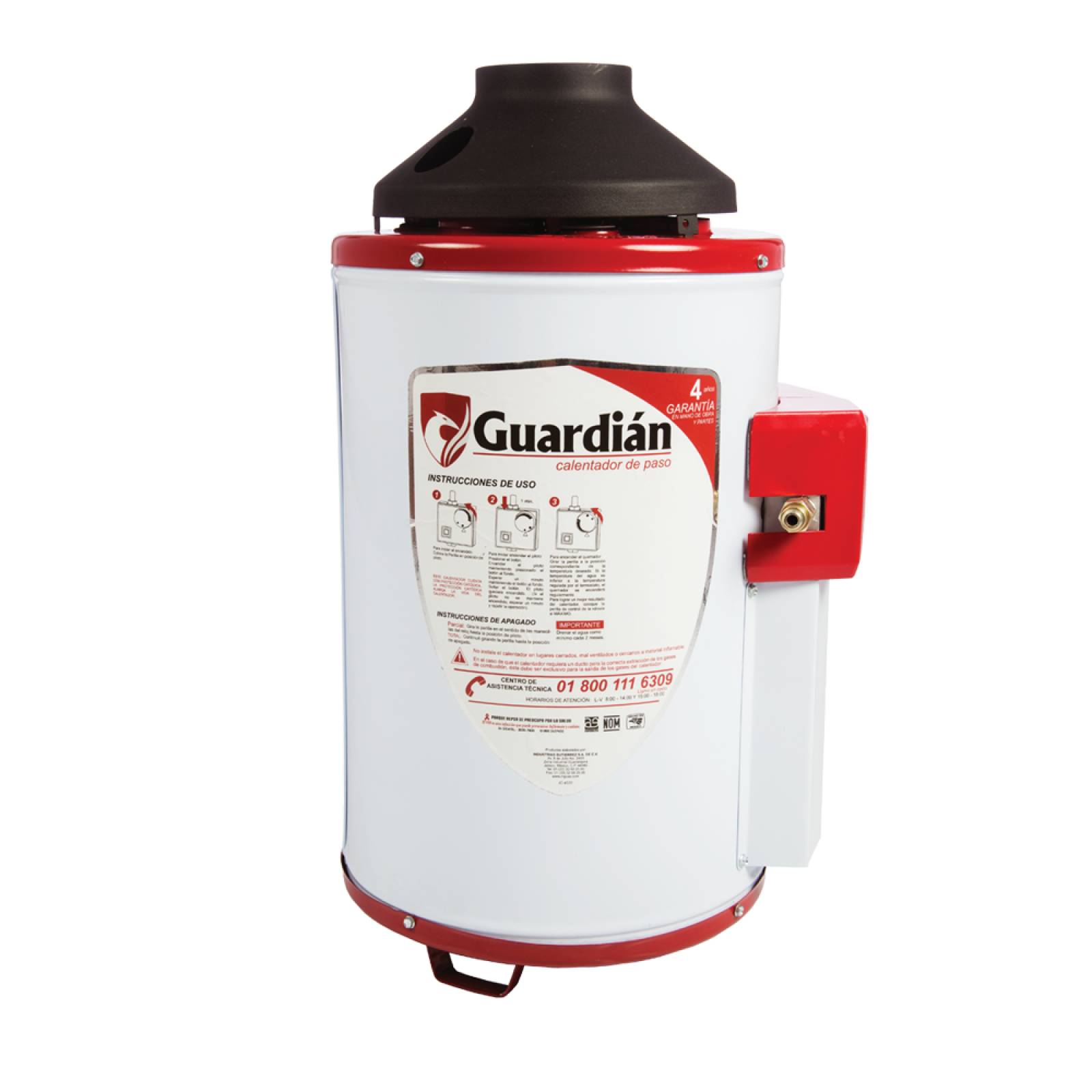 Boiler de paso gas lp 4.5l 1.5 servicios encendido one touch guardian