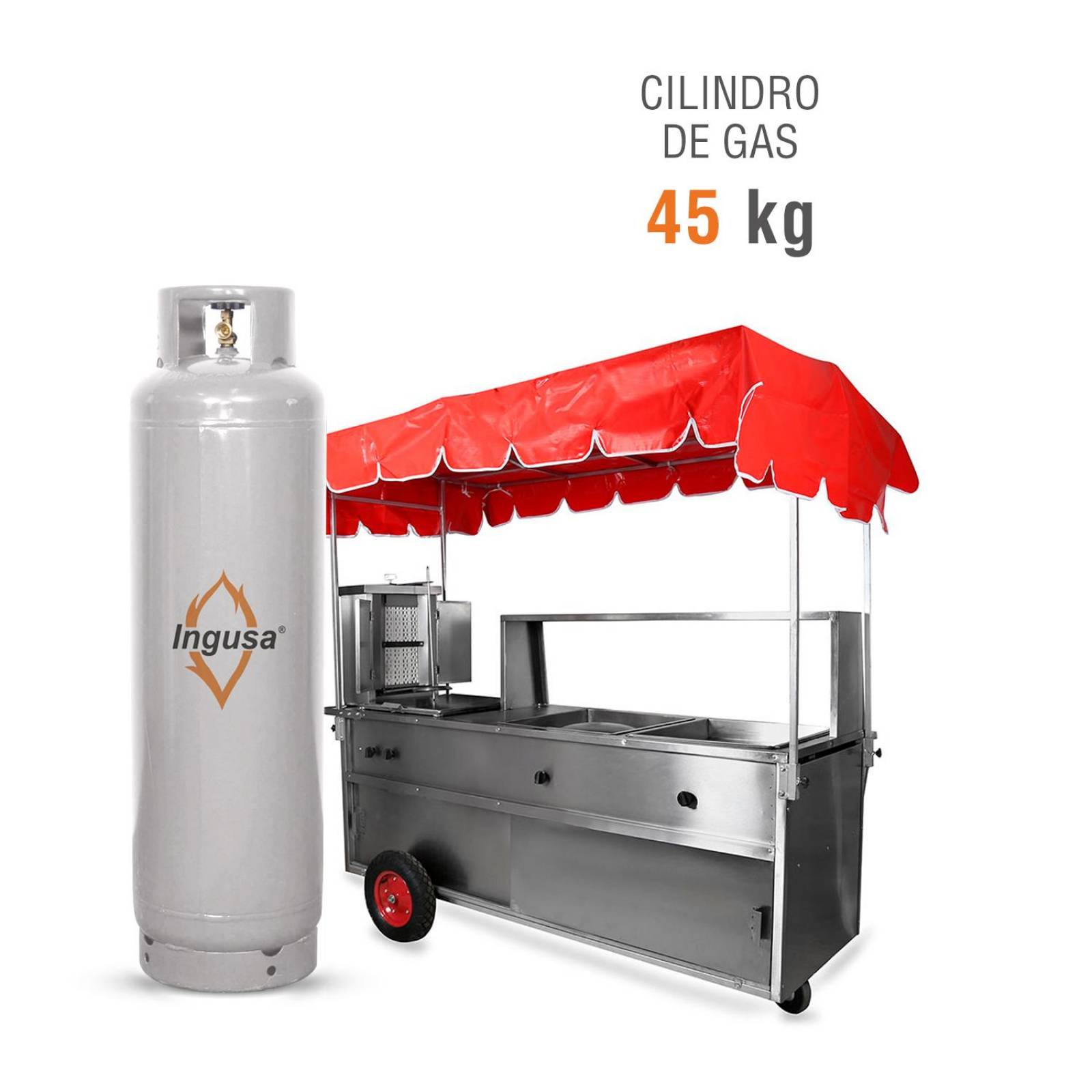 Cilindro para gas lp 45kgs. 