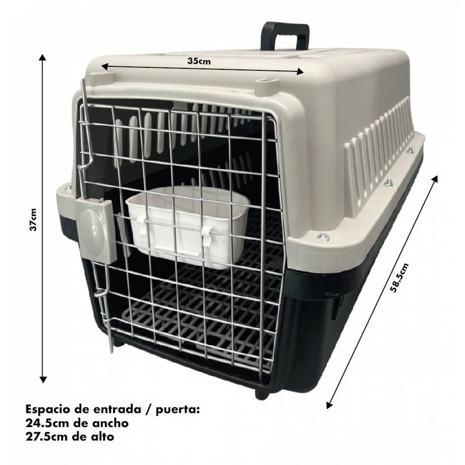 Transportadora Kennel Para Perros Y Gatos 58 X 37 X 37
