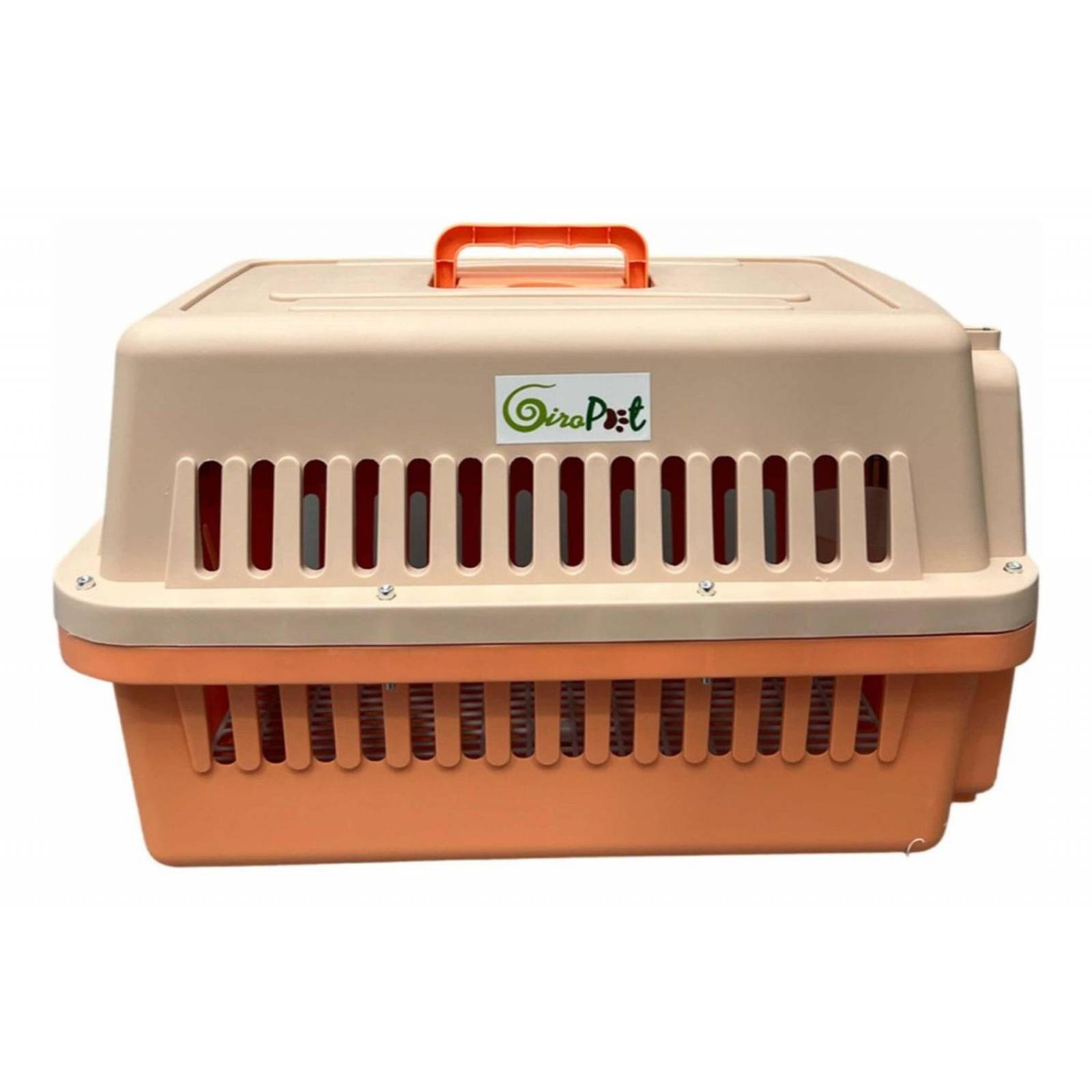 Transportadora Kennel Para Perros Y Gatos 58 X 37 X 37 Naranja Mediana
