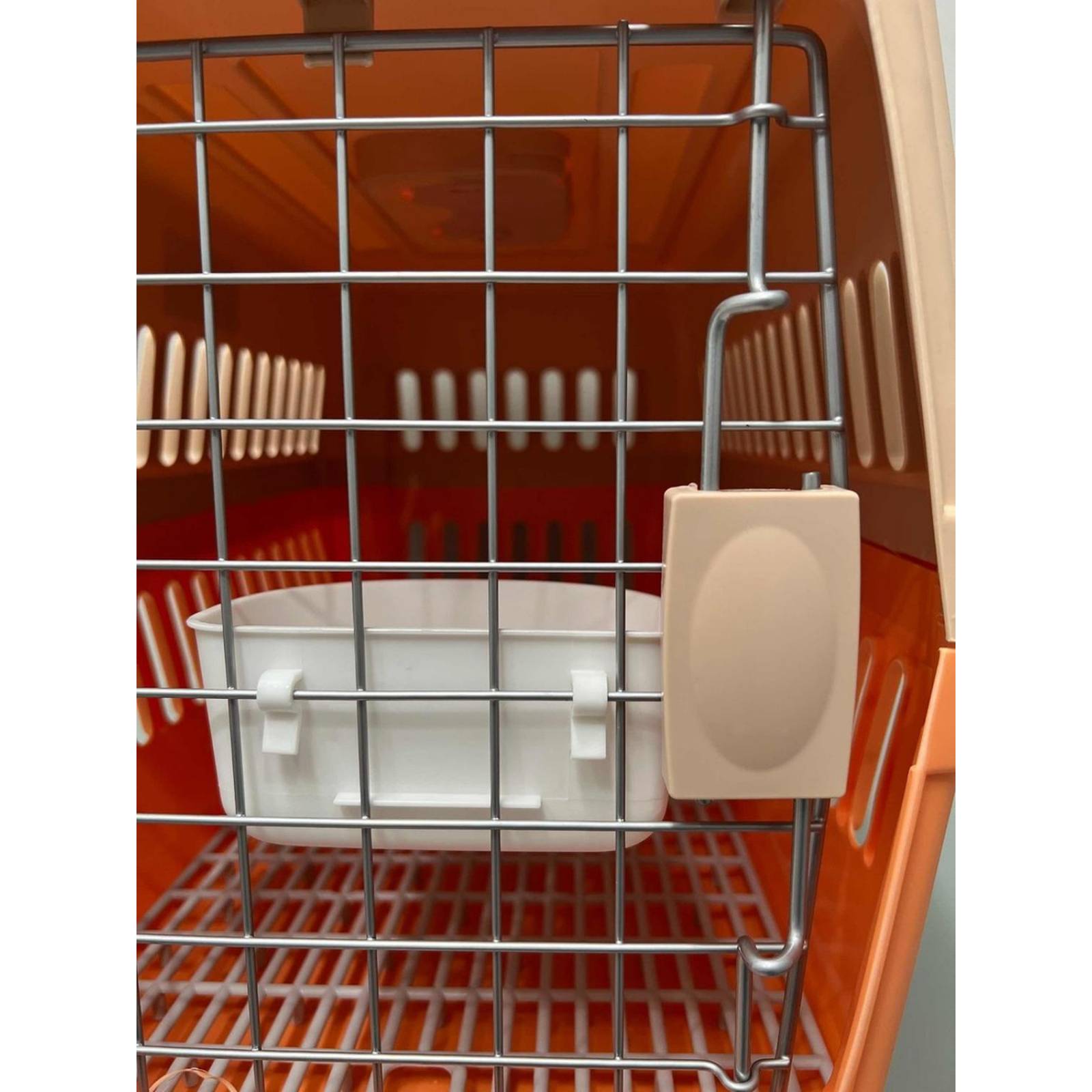 Transportadora Kennel Para Perros Y Gatos 58 X 37 X 37 Naranja Mediana