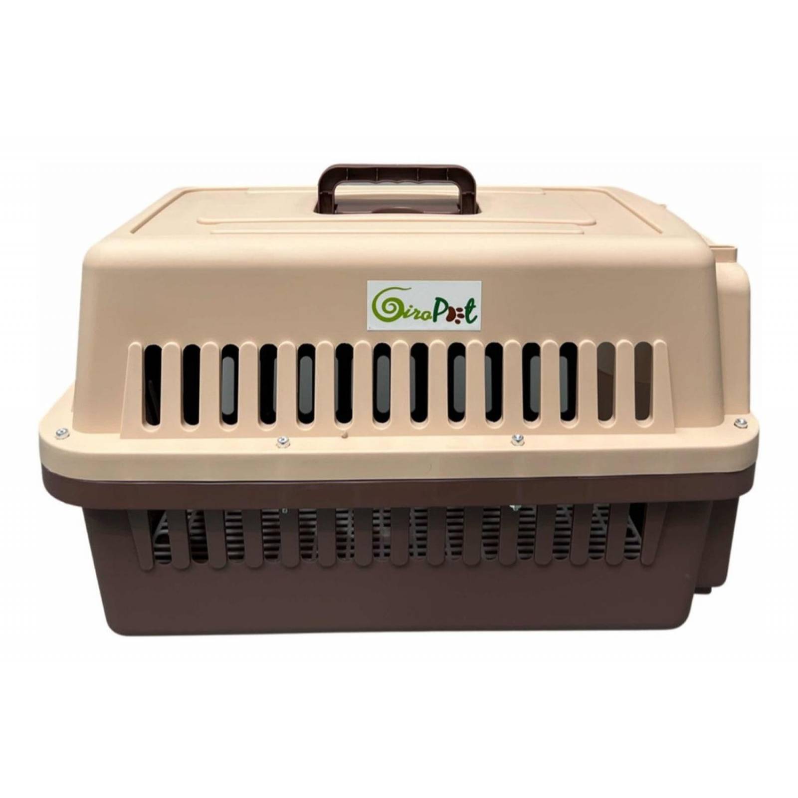 Transportadora Kennel Para Perros Y Gatos 48 X 32 X 30 Cm Café Chica