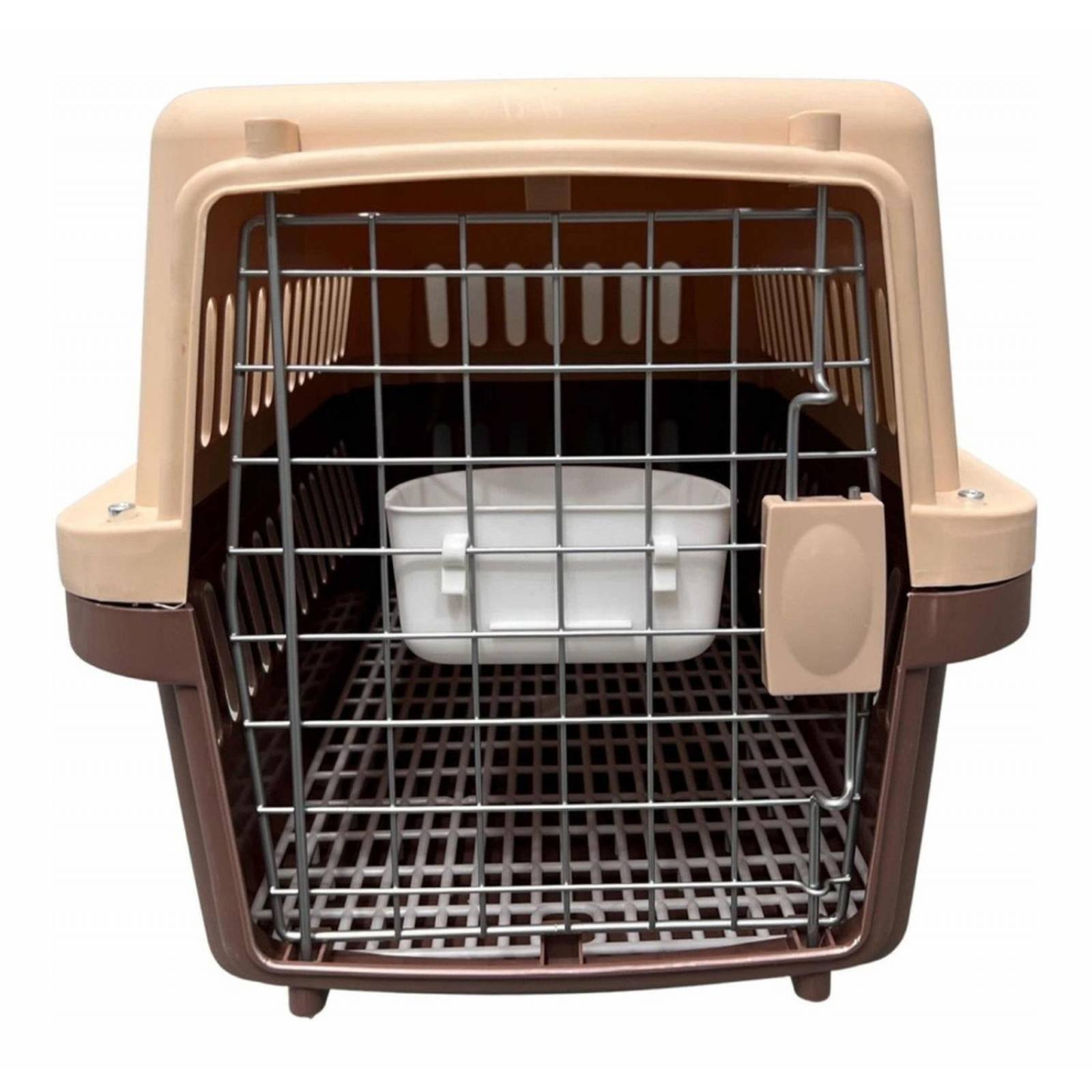 Transportadora Kennel Para Perros Y Gatos 48 X 32 X 30 Cm Café Chica