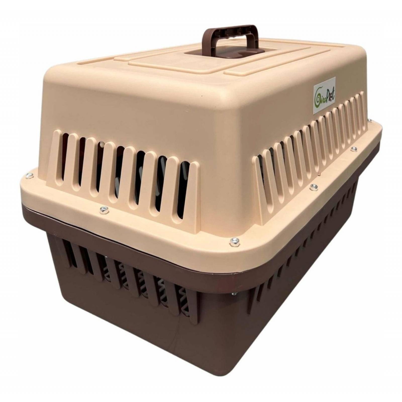 Transportadora Kennel Para Perros Y Gatos 48 X 32 X 30 Cm Café Chica