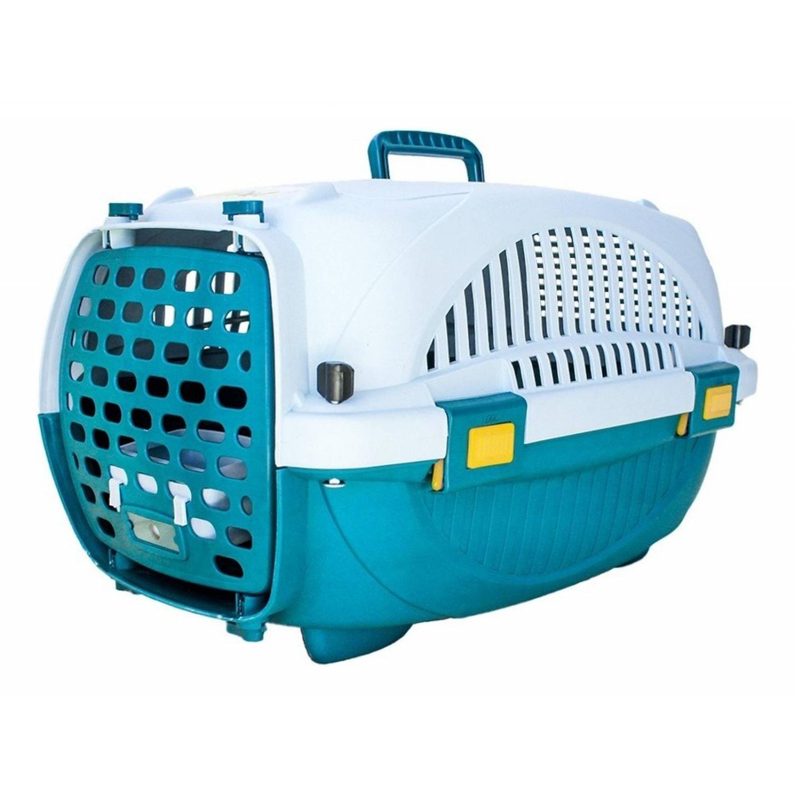 Transportadora Kennel Para Perros Y Gatos Mediano 61x35x40cm Azul Mediana
