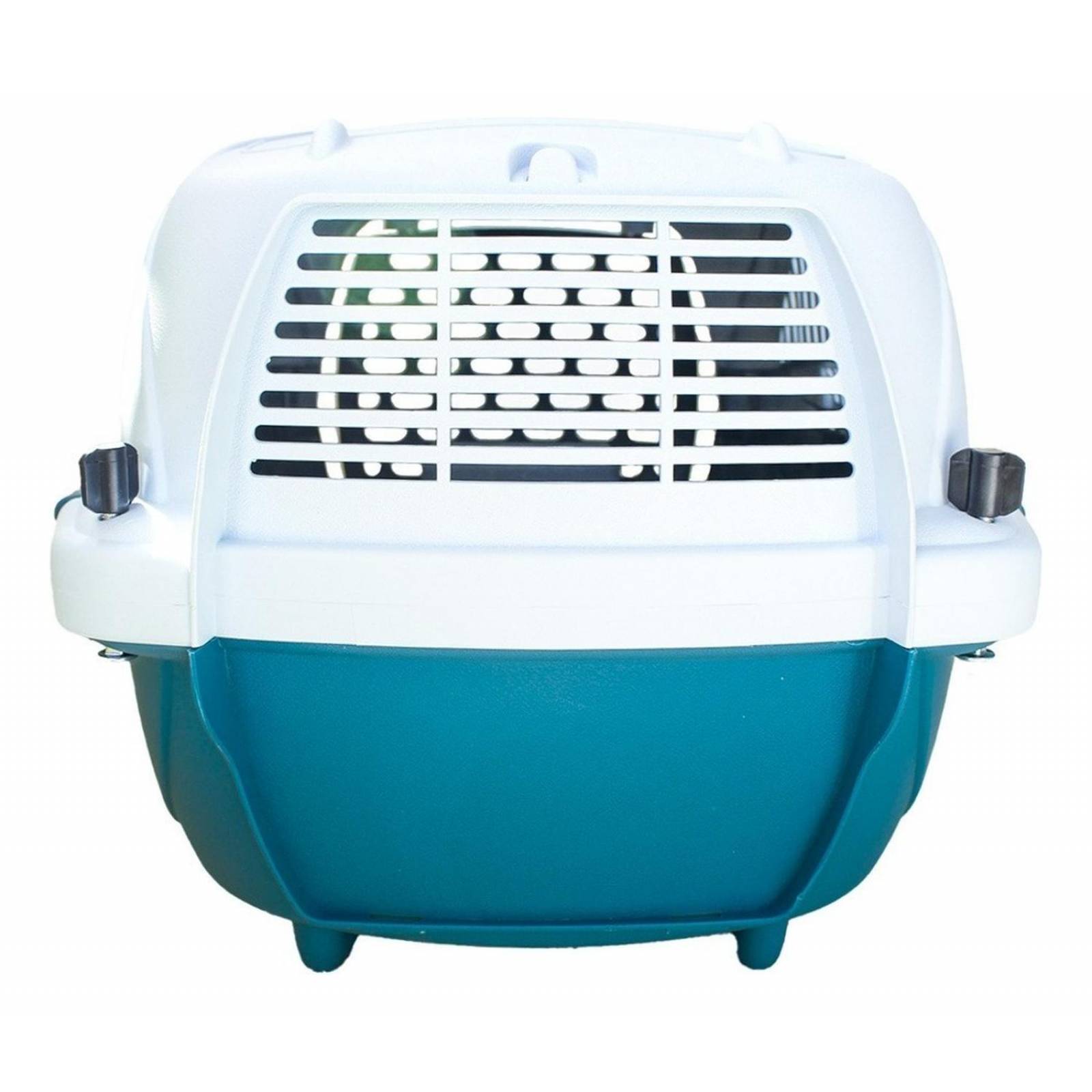 Transportadora Kennel Para Perros Y Gatos Mediano 61x35x40cm Azul Mediana